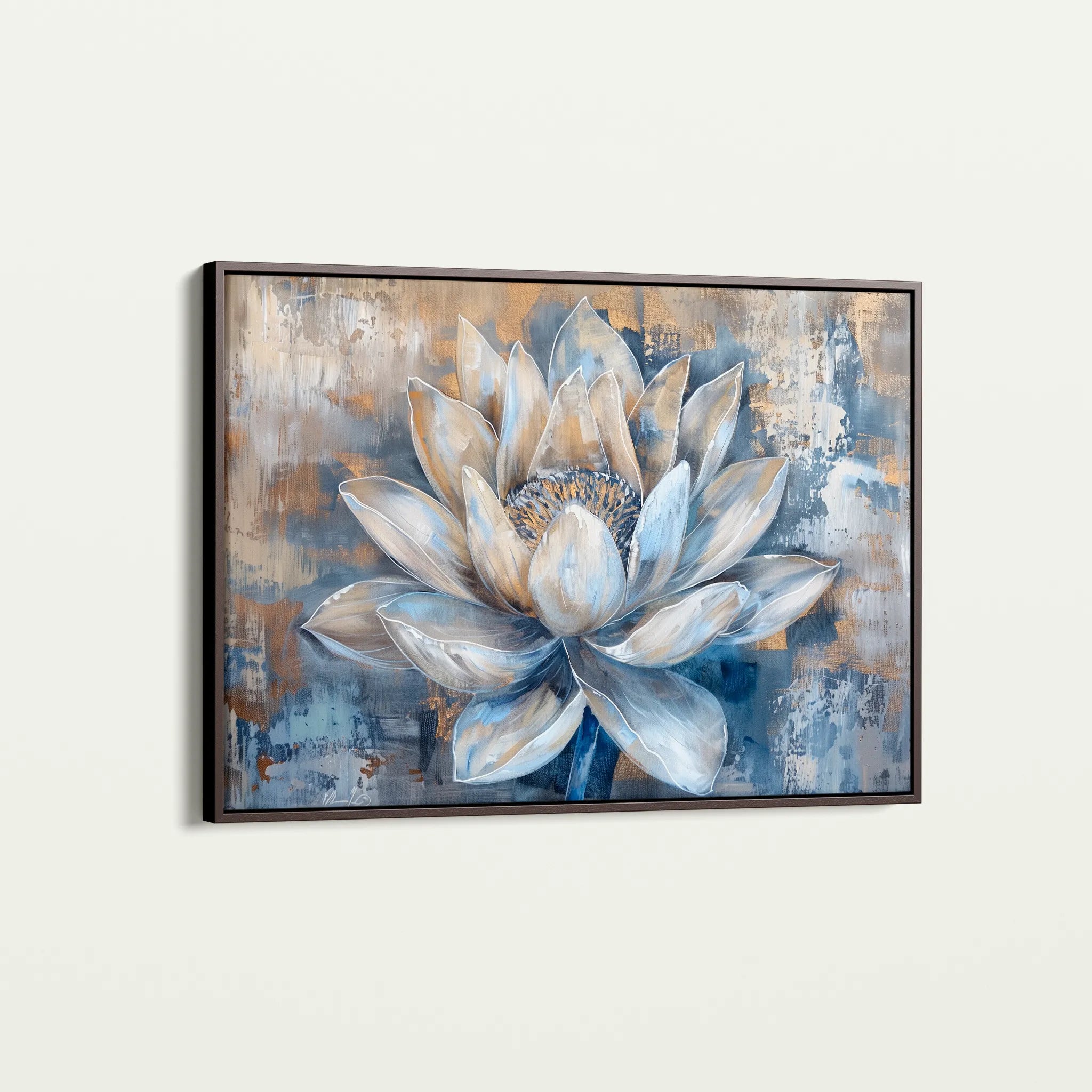 Floral 095 Canvas Art 60 x 40 cm / Black