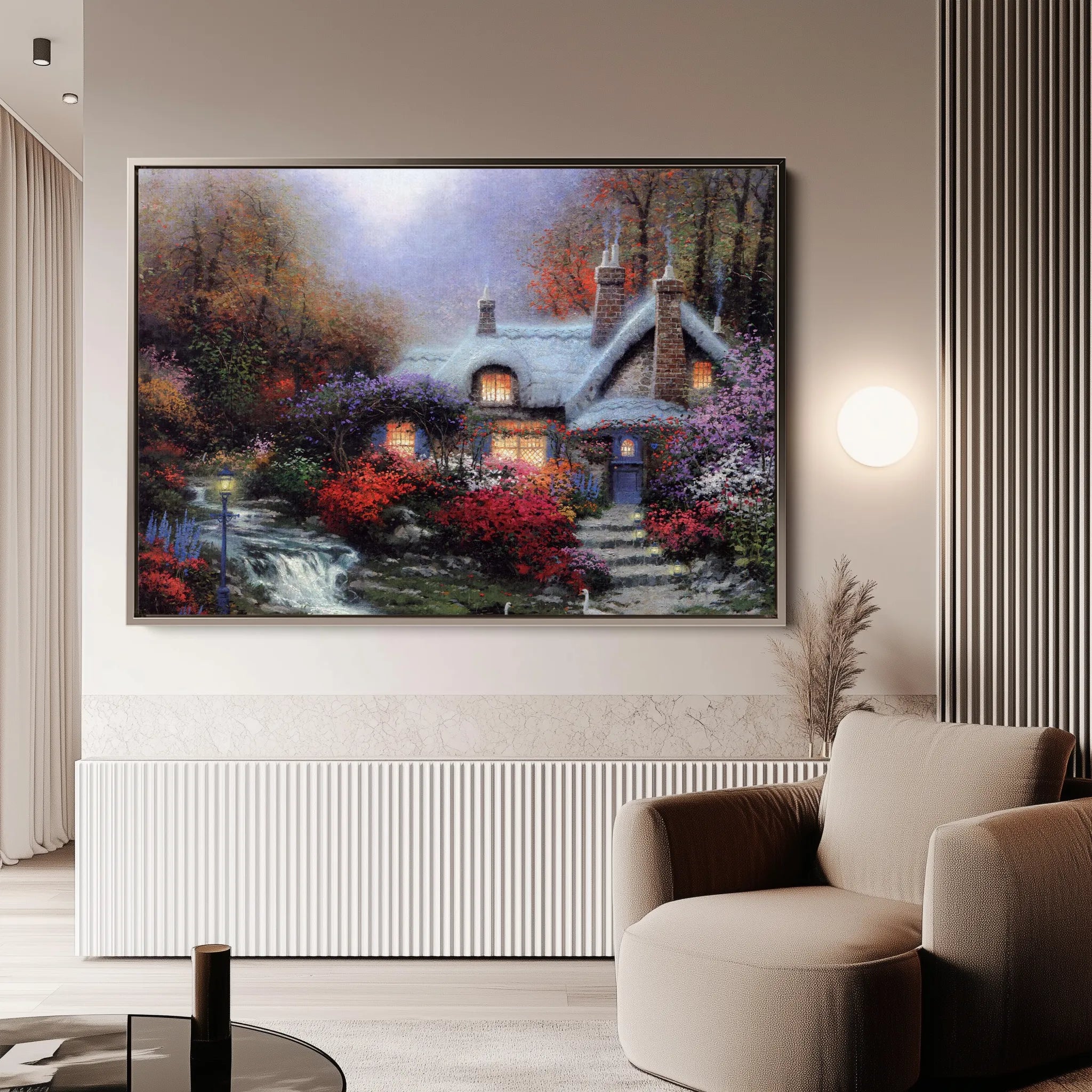Landscape 095 Canvas Art 60 x 40 cm / Black