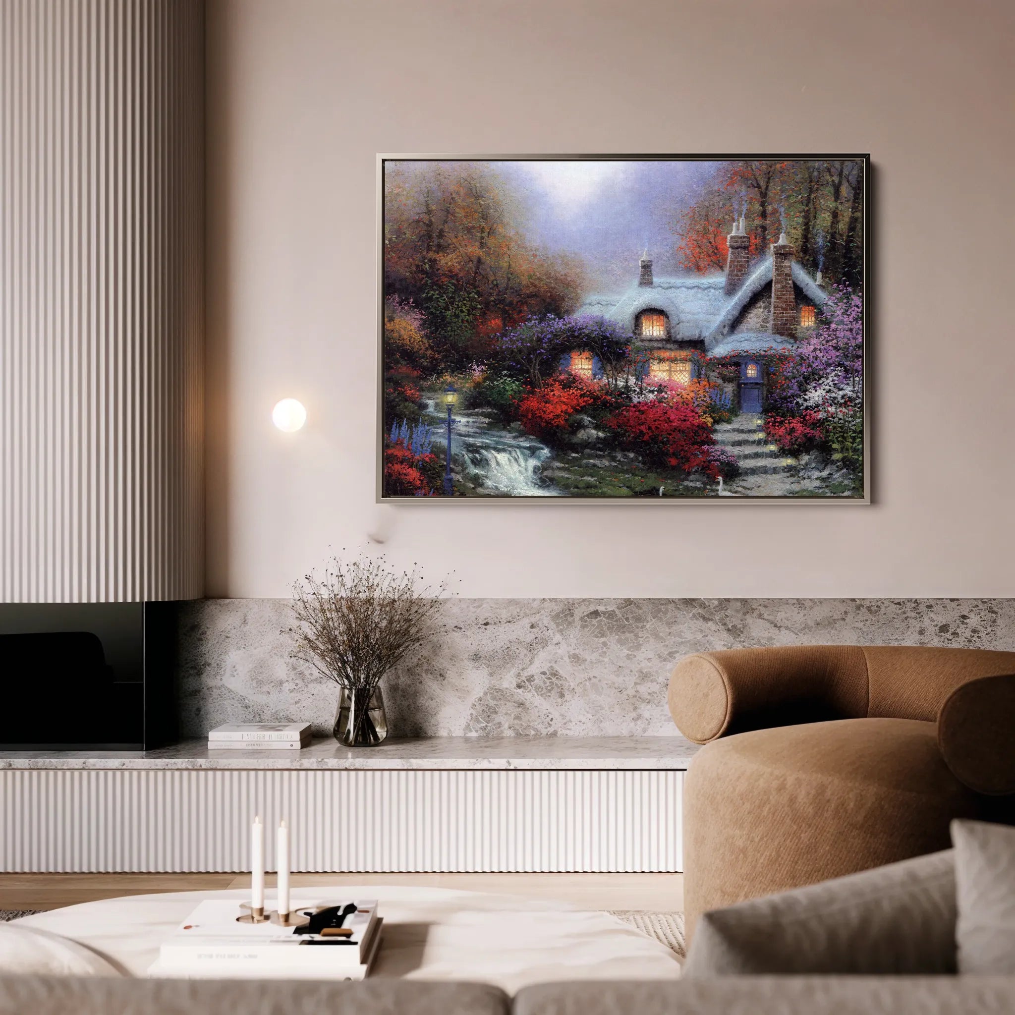 Landscape 095 Canvas Art 60 x 40 cm / Black