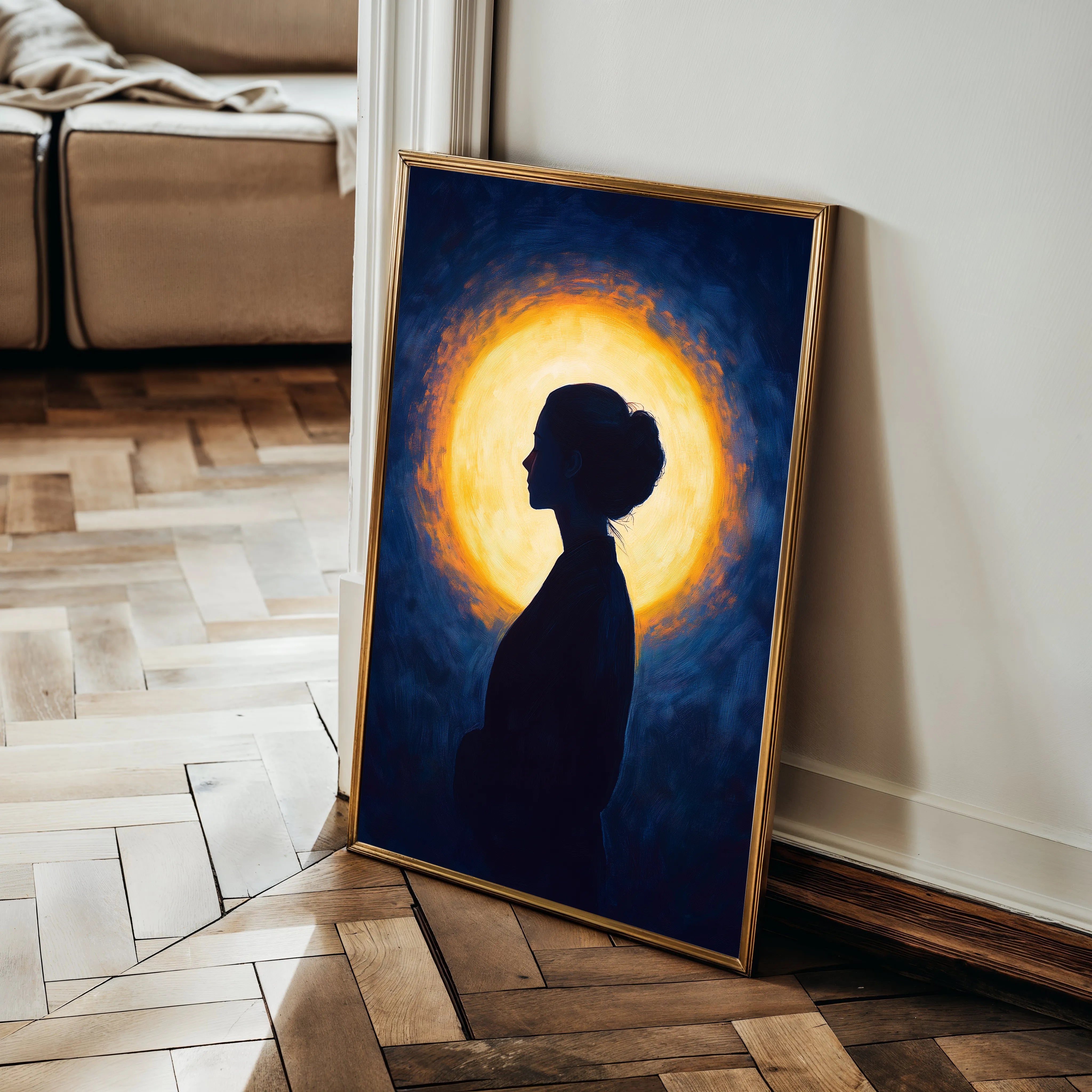 Portrait 095 Canvas Art 60 x 40 cm / Black