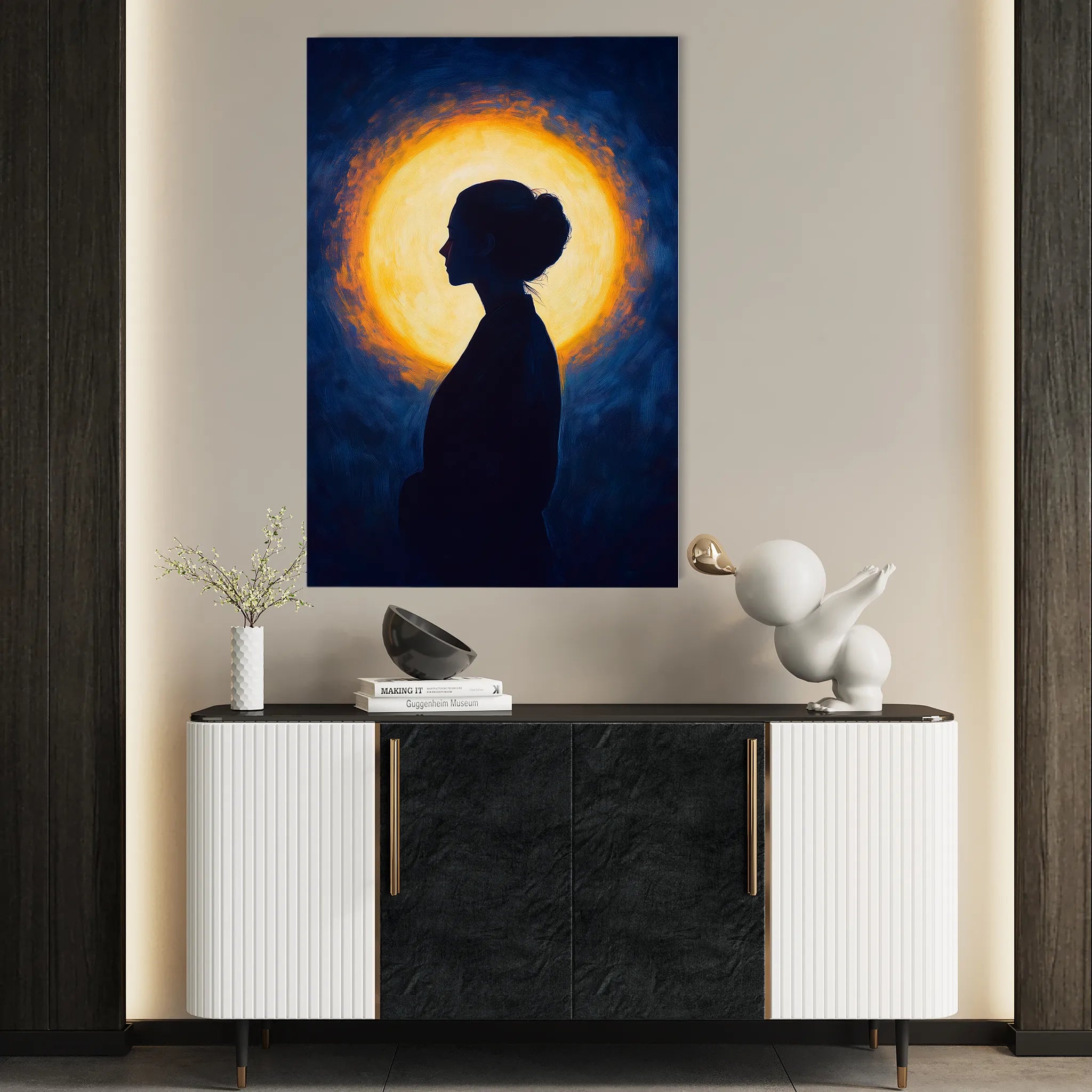 Portrait 095 Canvas Art 60 x 40 cm / Black