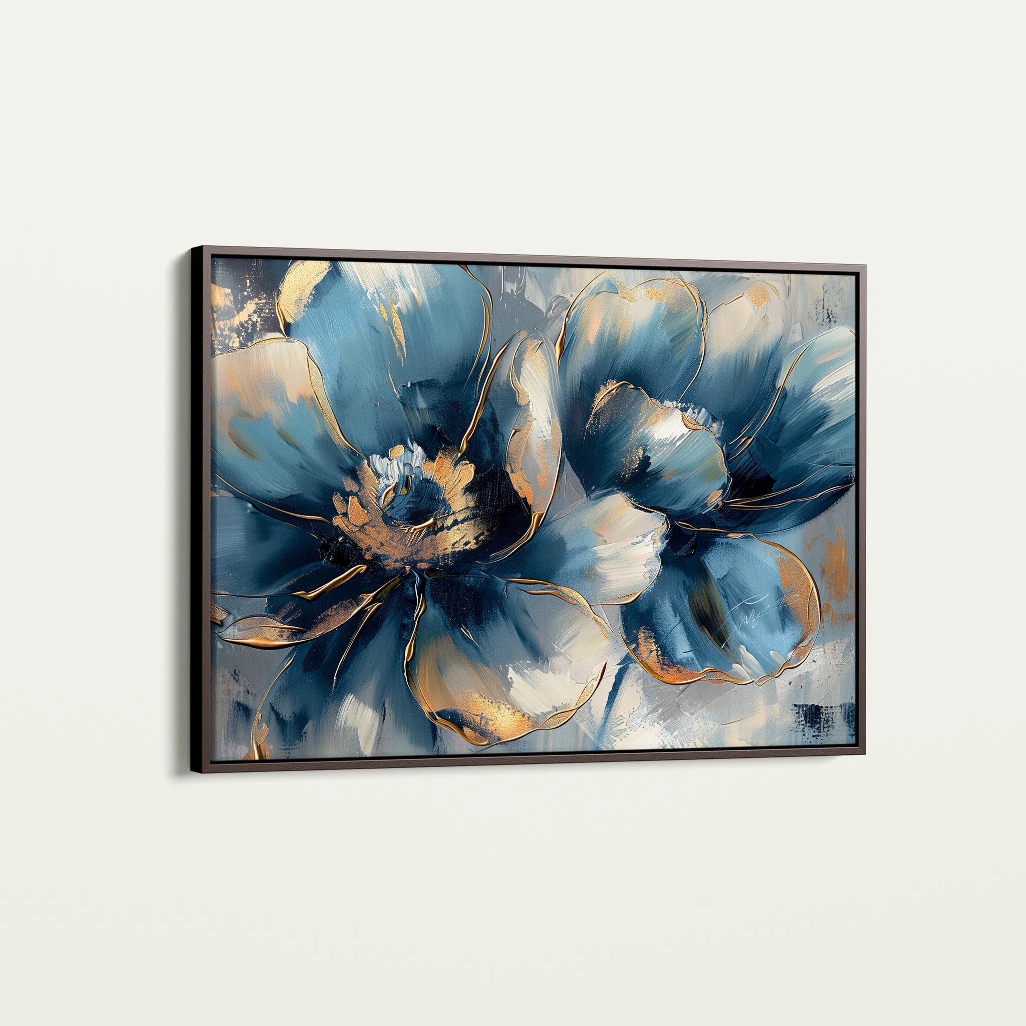 Floral 096 Canvas Art 60 x 40 cm / Black