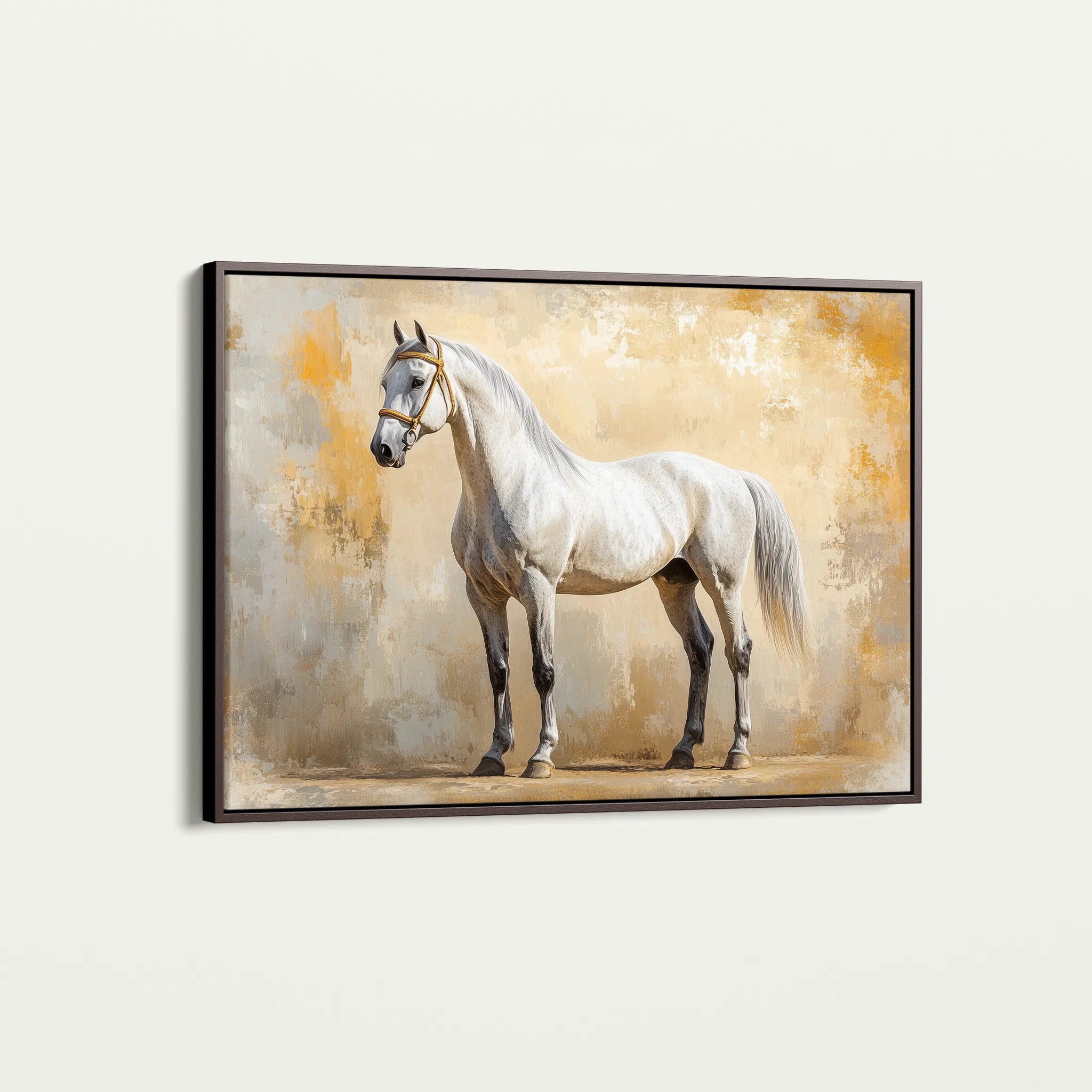 Horses 096 Canvas Art 60 x 40 cm / Black