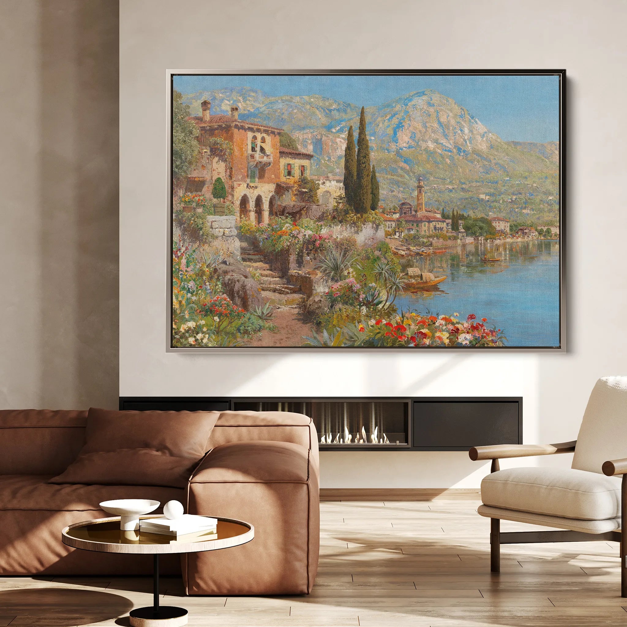 Landscape 096 Canvas Art 60 x 40 cm / Black