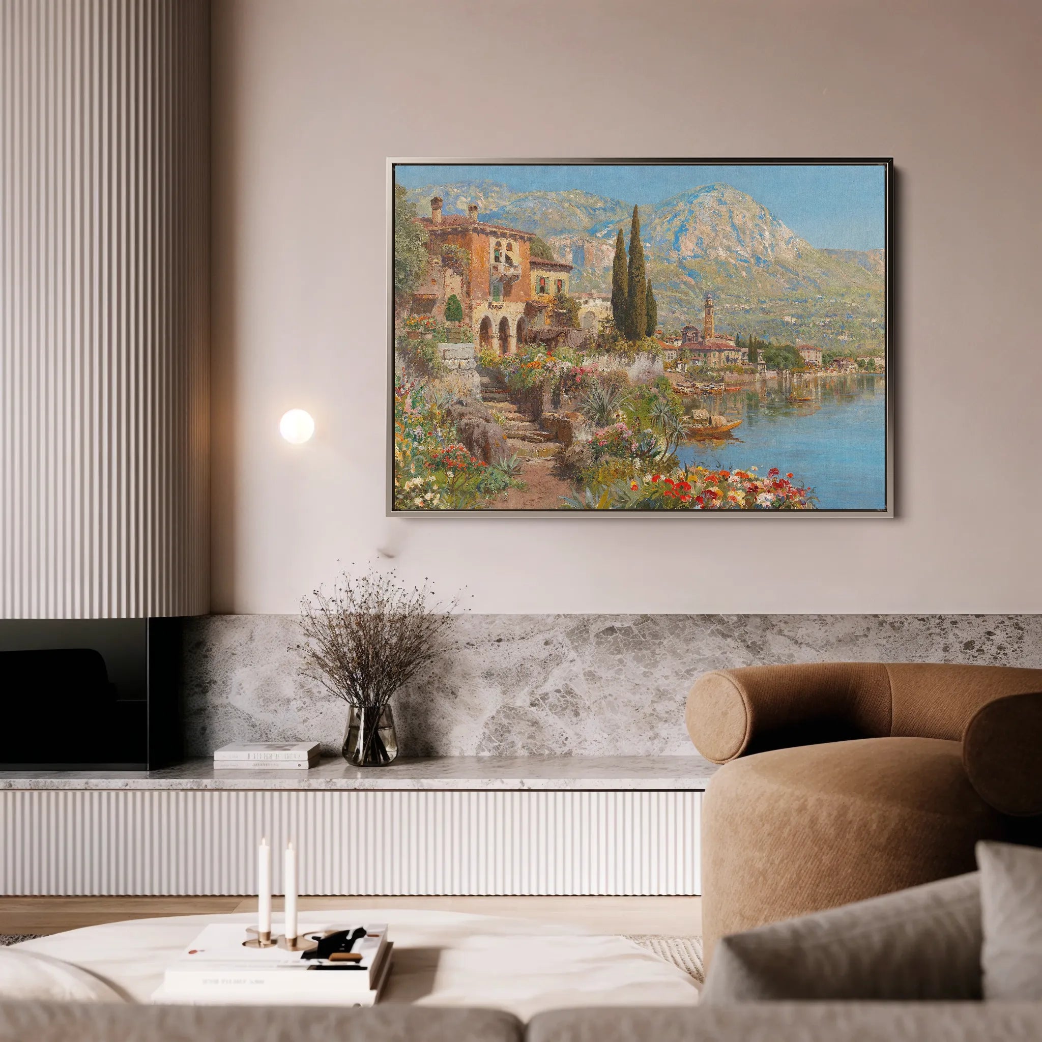 Landscape 096 Canvas Art 60 x 40 cm / Black