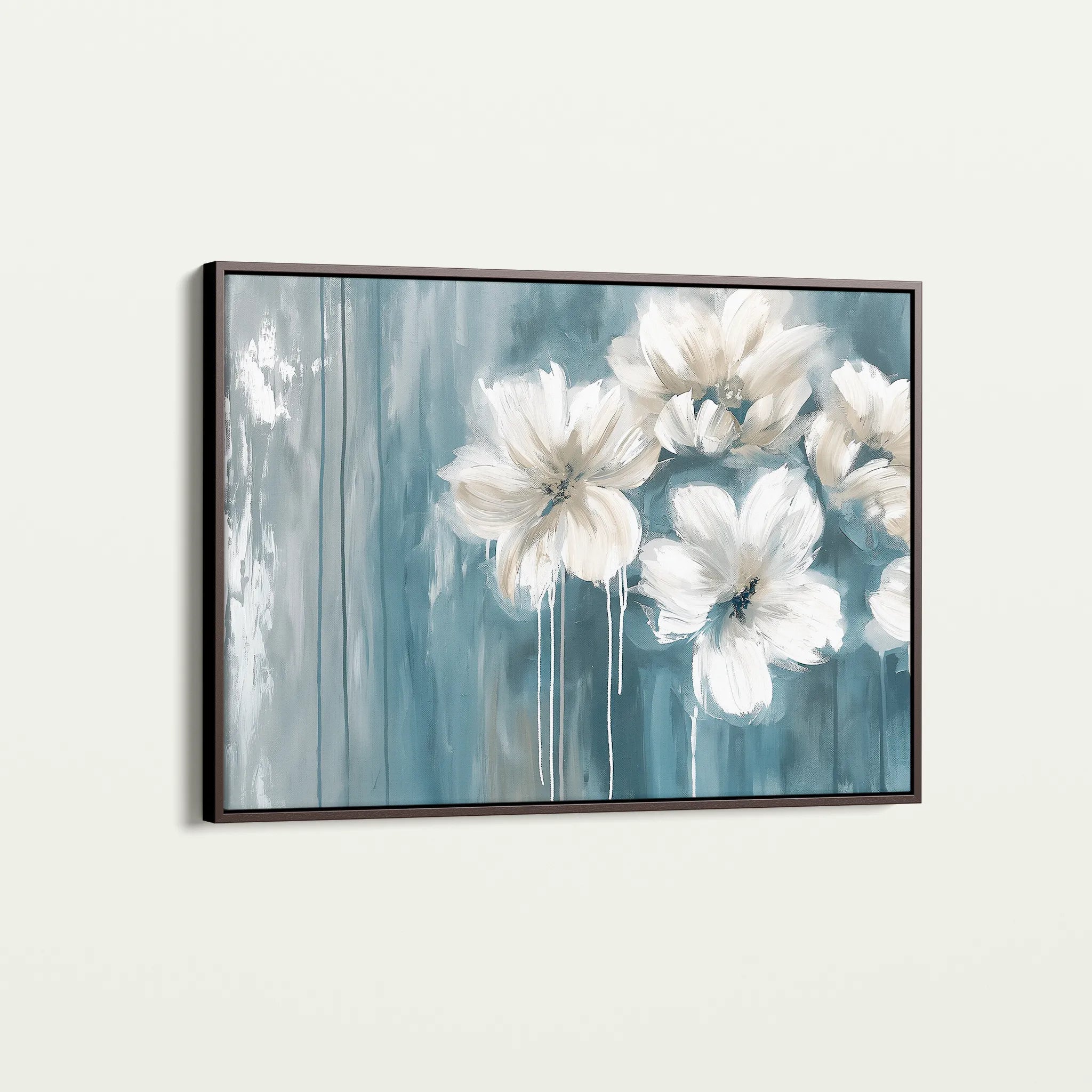 Floral 097 Canvas Art 60 x 40 cm / Black