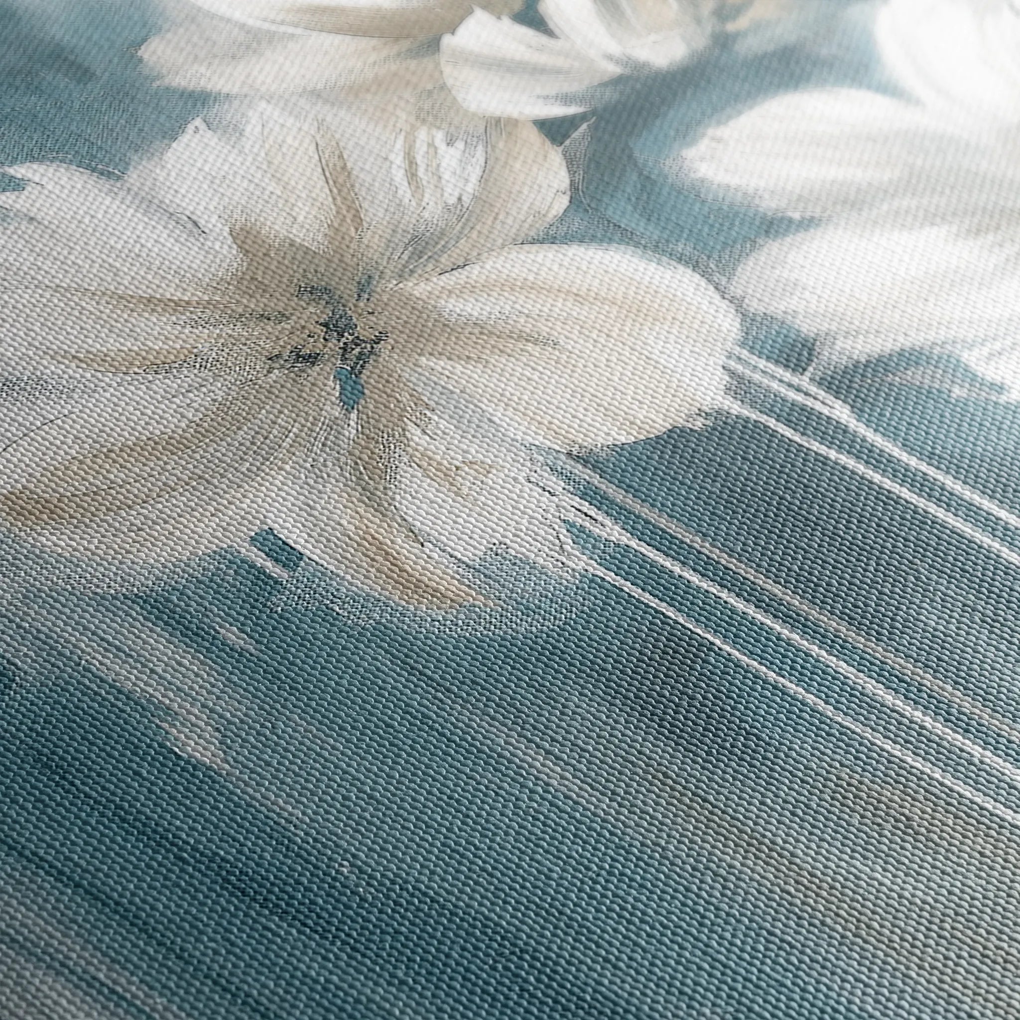 Floral 097 Canvas Art 60 x 40 cm / Black