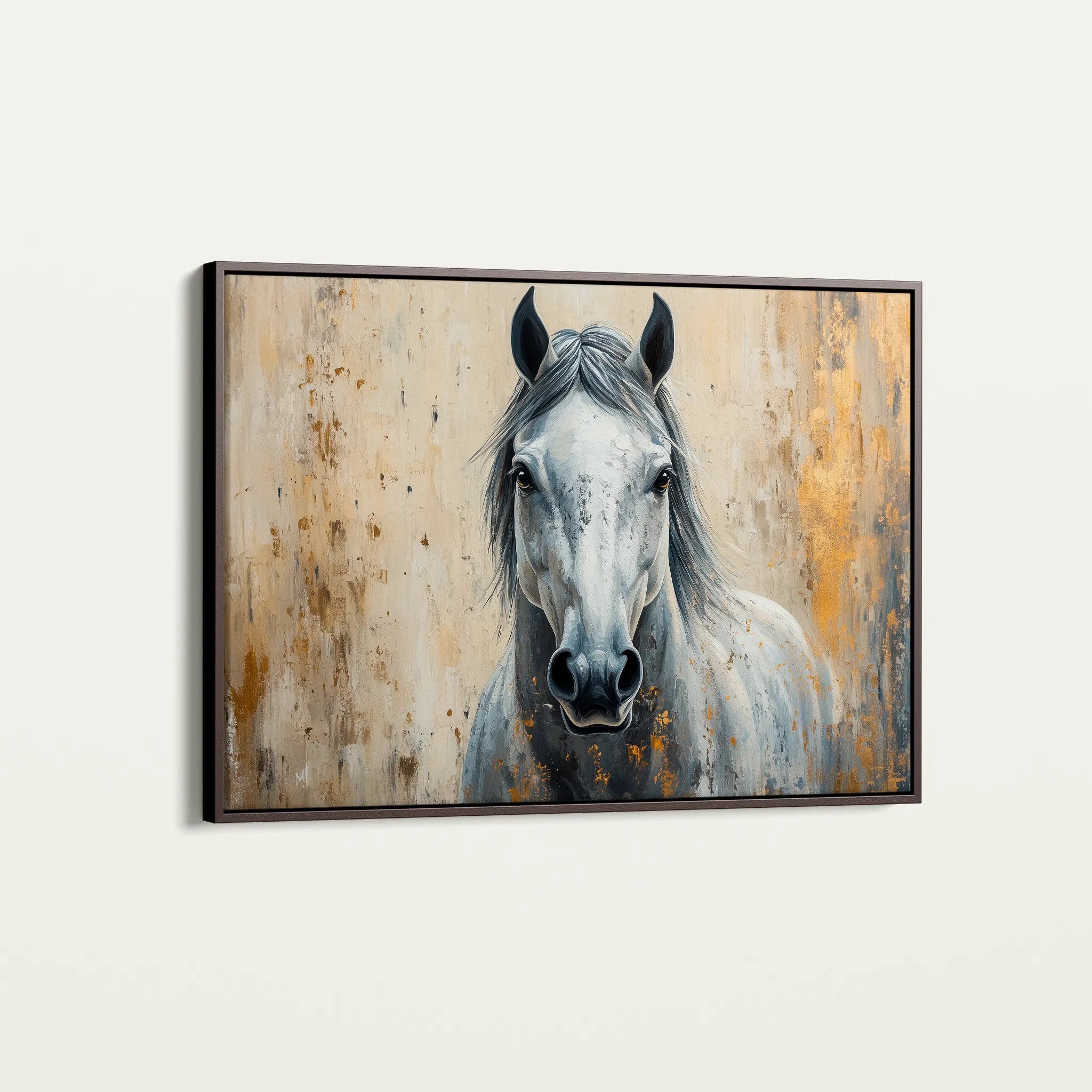 Horses 097 Canvas Art 60 x 40 cm / Black