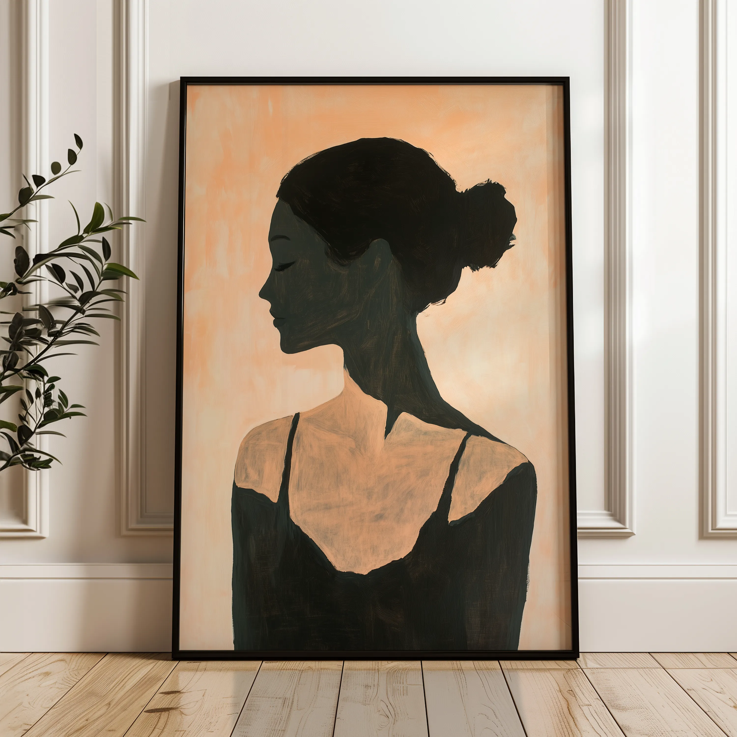 Portrait 097 Canvas Art 60 x 40 cm / Black