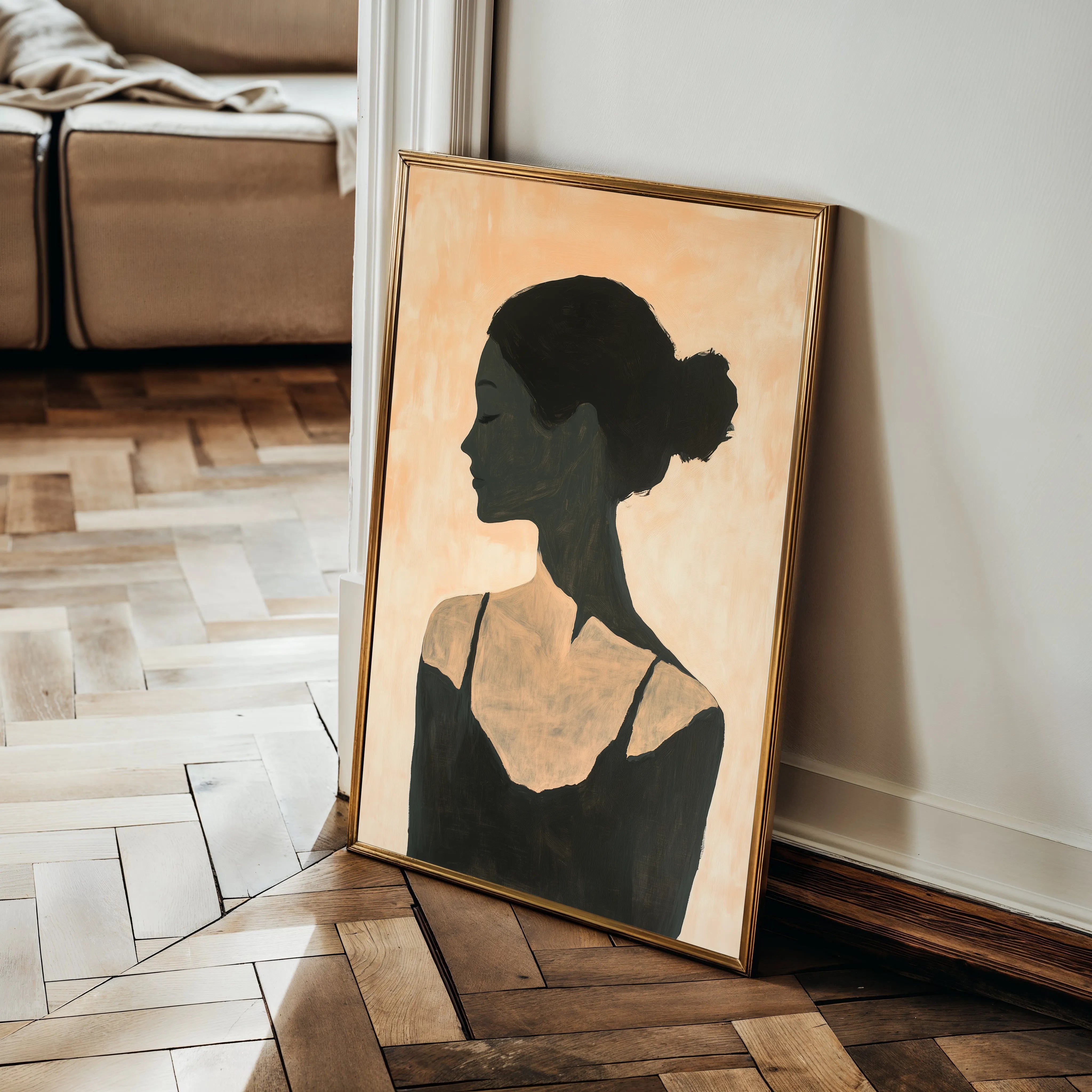 Portrait 097 Canvas Art 60 x 40 cm / Black
