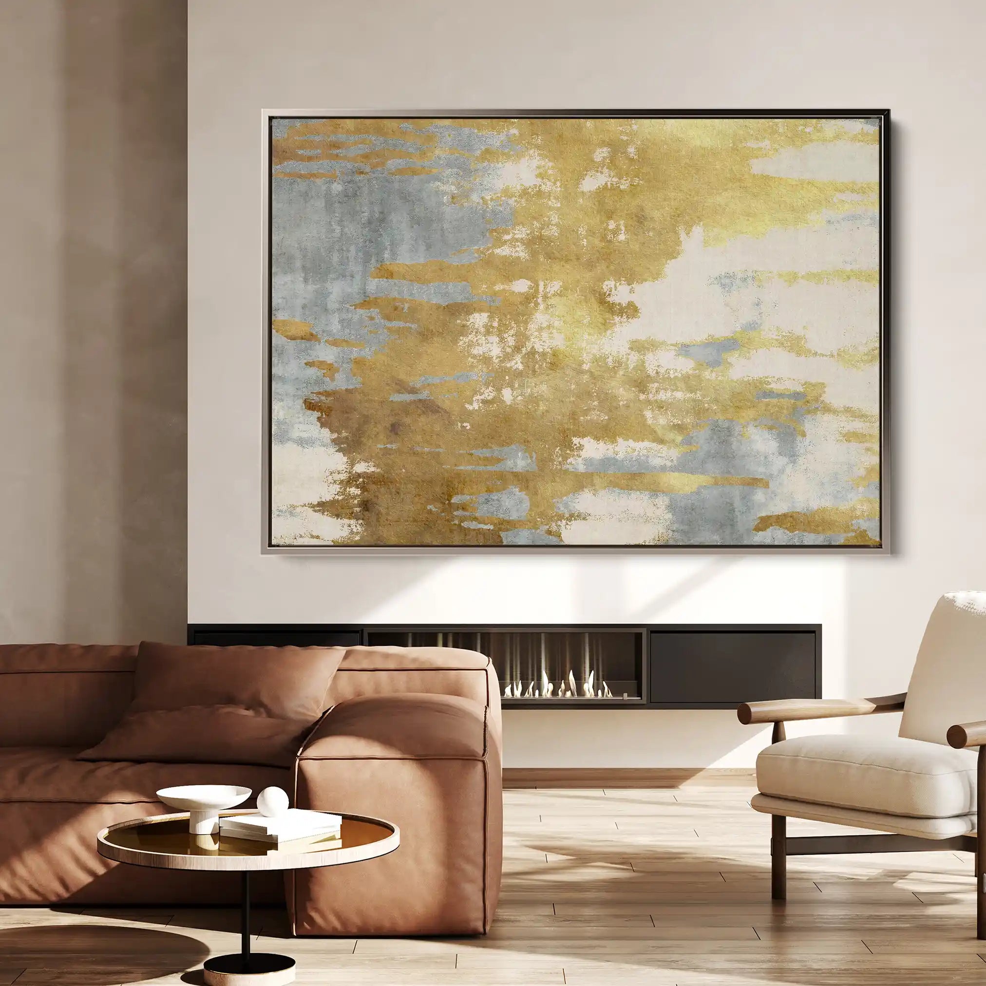 Abstract 098 Canvas Art 60 x 40 cm / Black