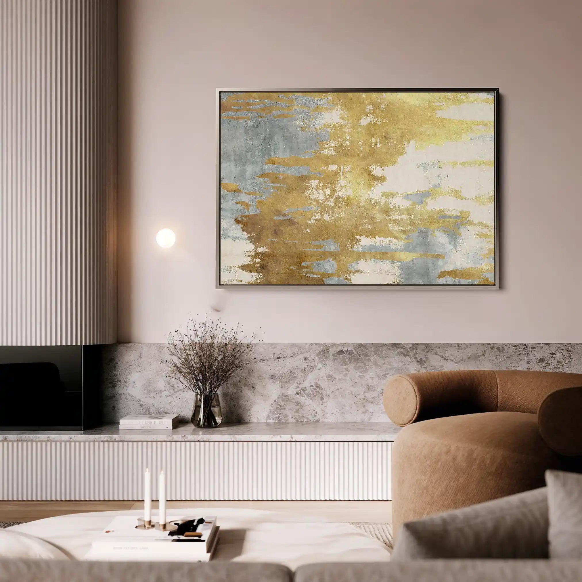 Abstract 098 Canvas Art 60 x 40 cm / Black