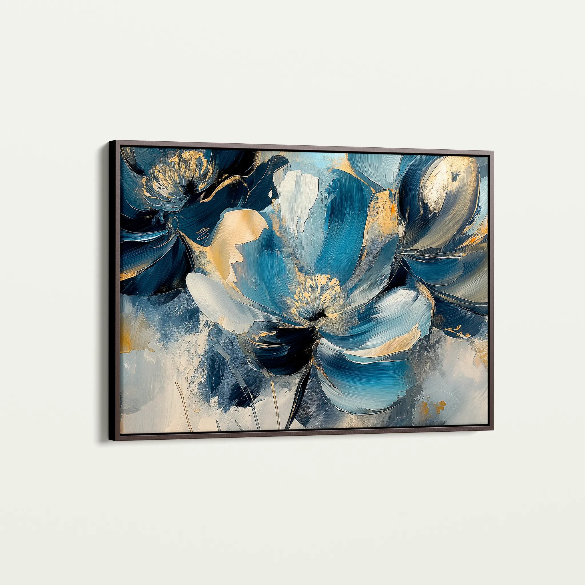Floral 098 Canvas Art 60 x 40 cm / Black