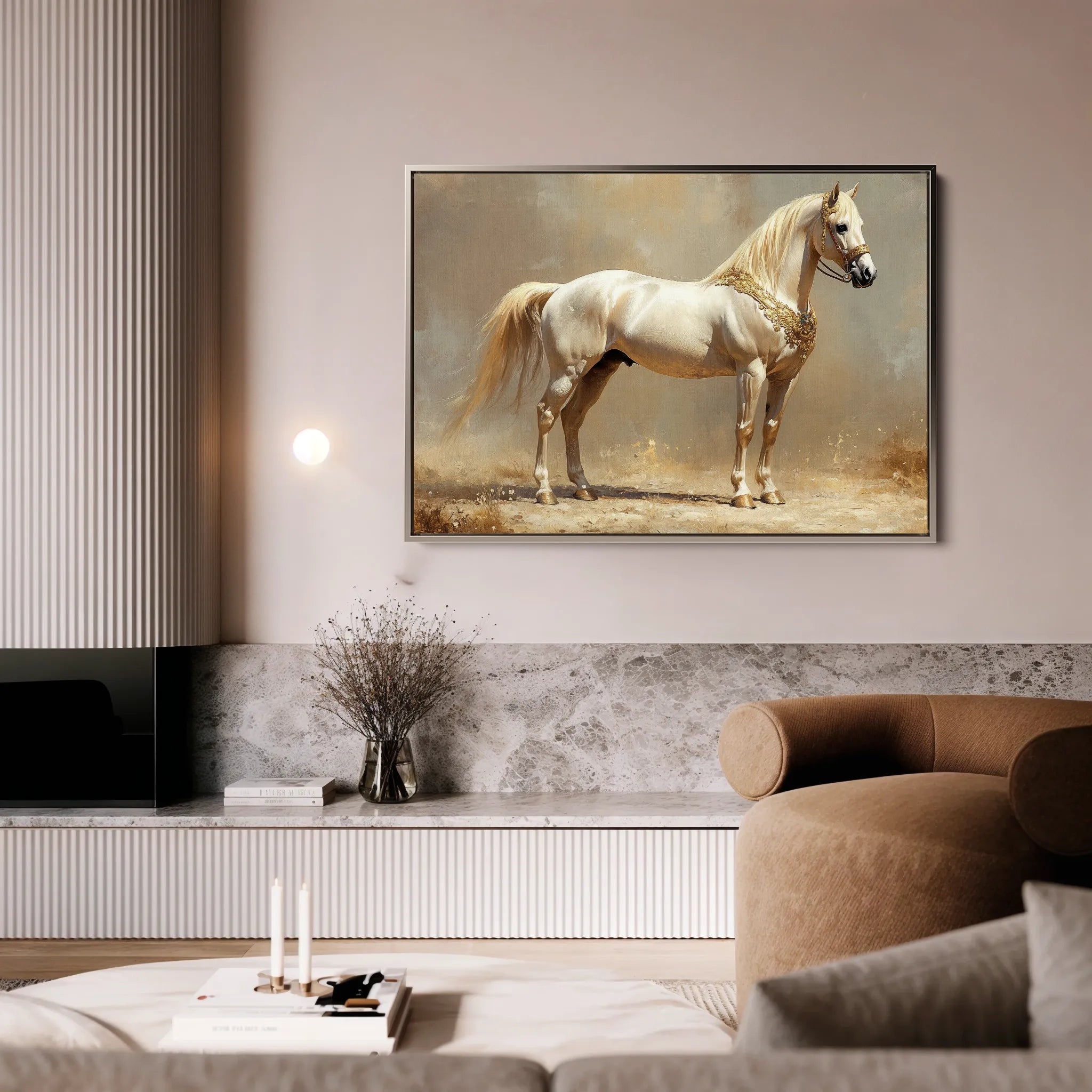 Horses 098 Canvas Art 60 x 40 cm / Black