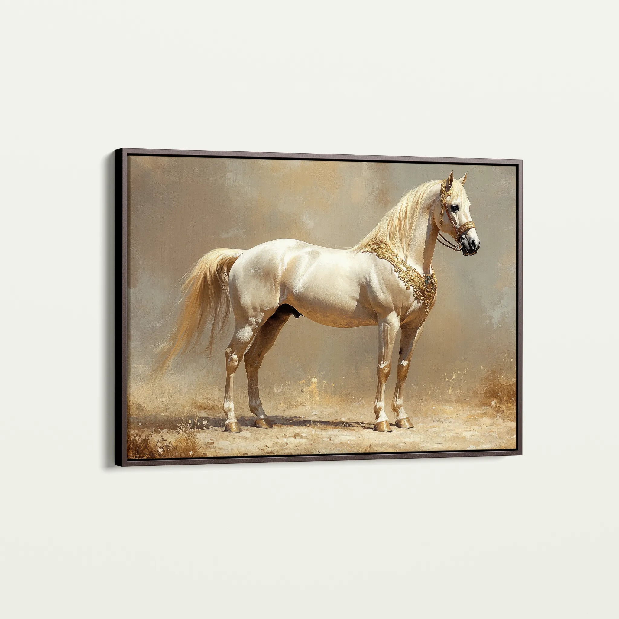 Horses 098 Canvas Art 60 x 40 cm / Black
