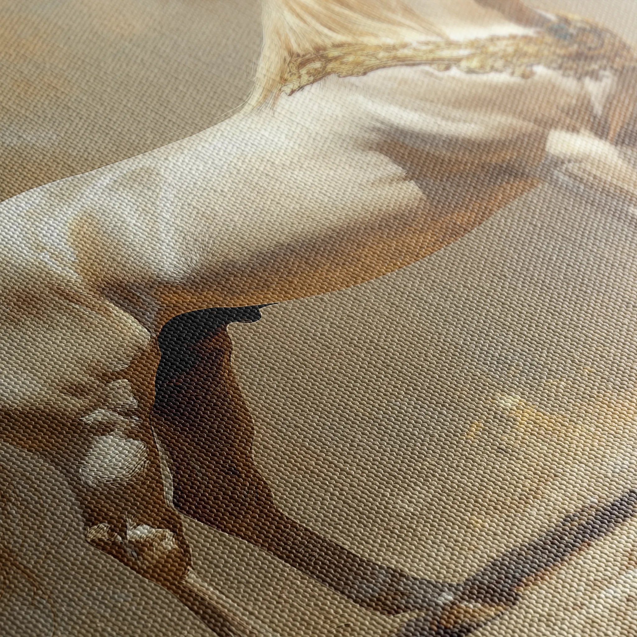 Horses 098 Canvas Art 60 x 40 cm / Black