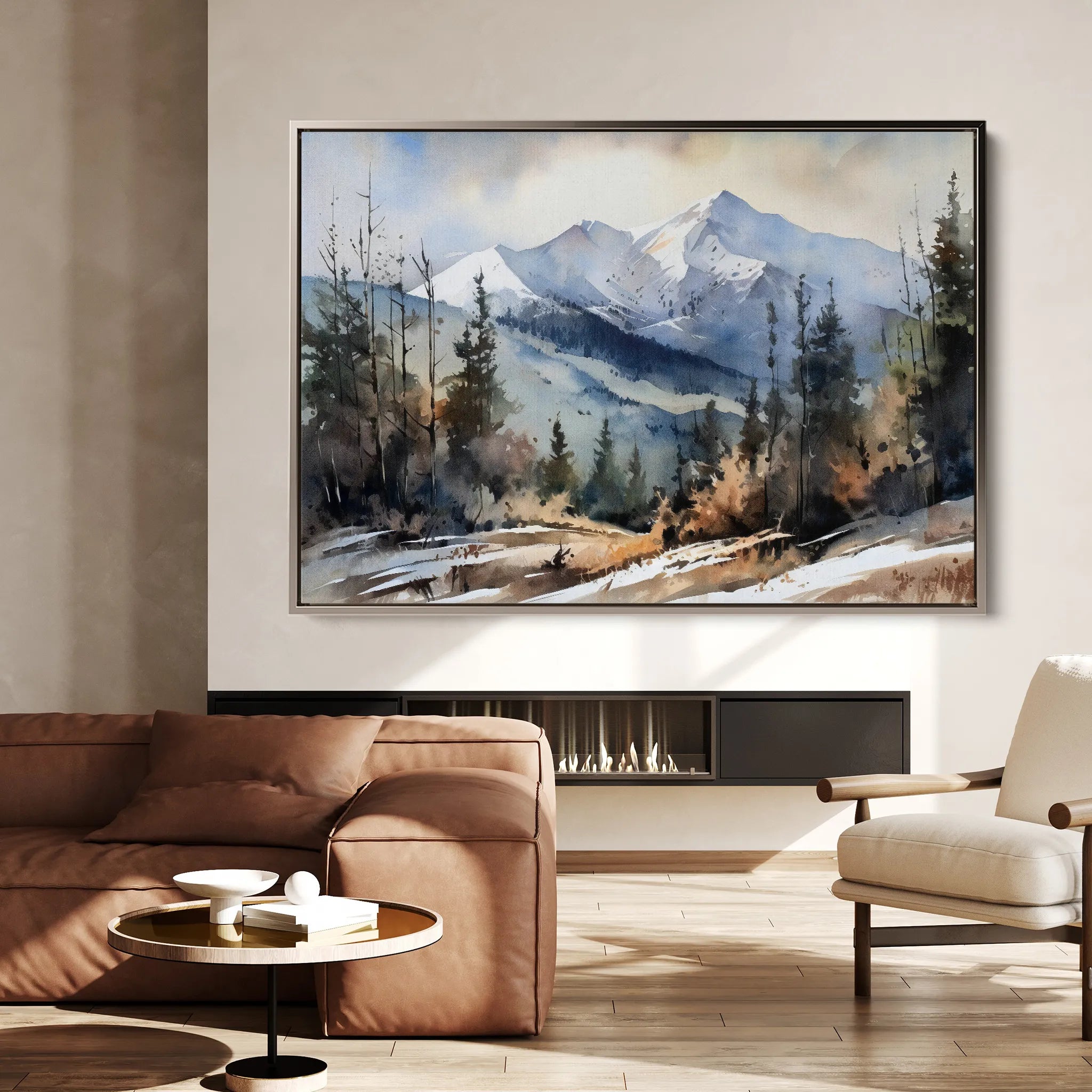 Landscape 098 Canvas Art 60 x 40 cm / Black