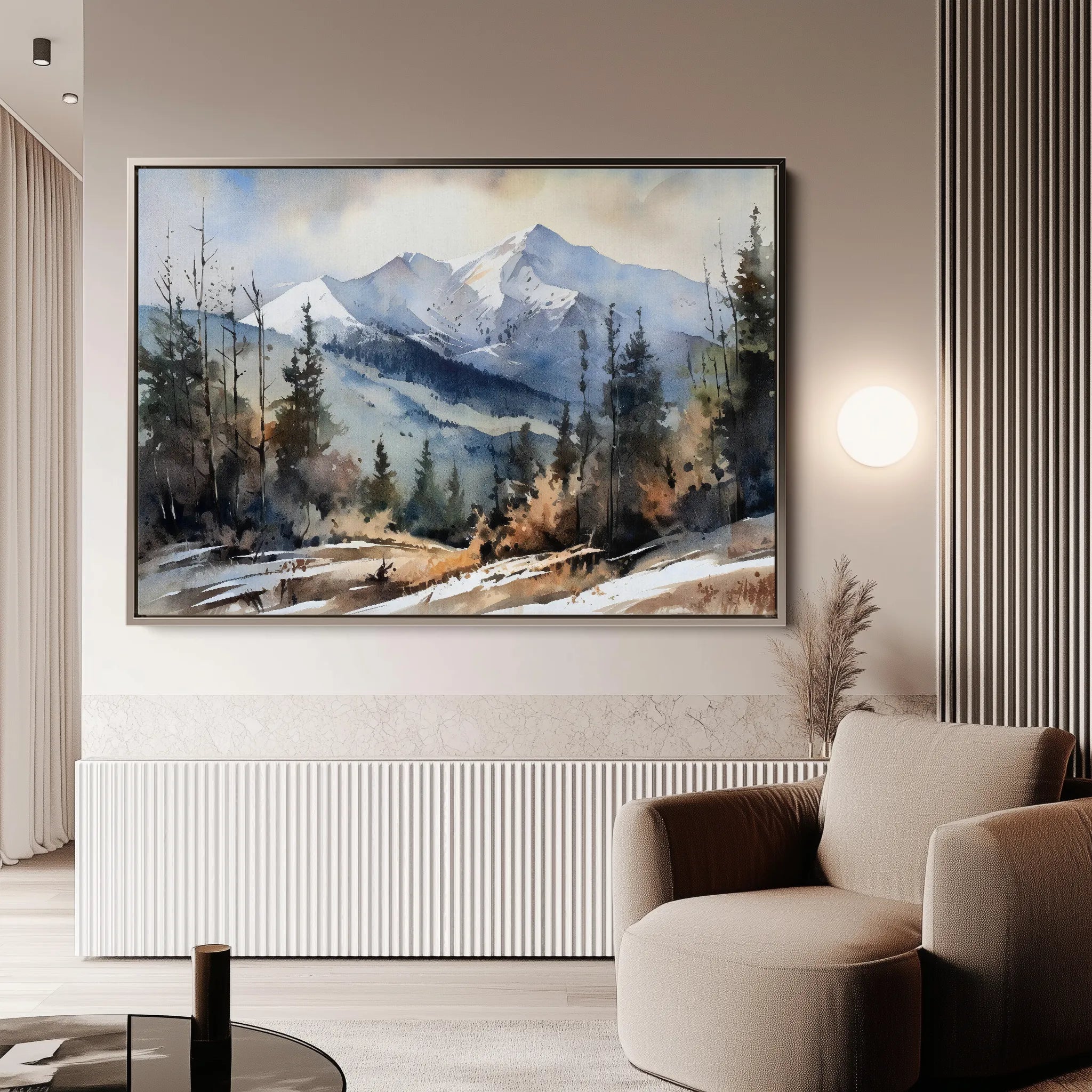 Landscape 098 Canvas Art 60 x 40 cm / Black