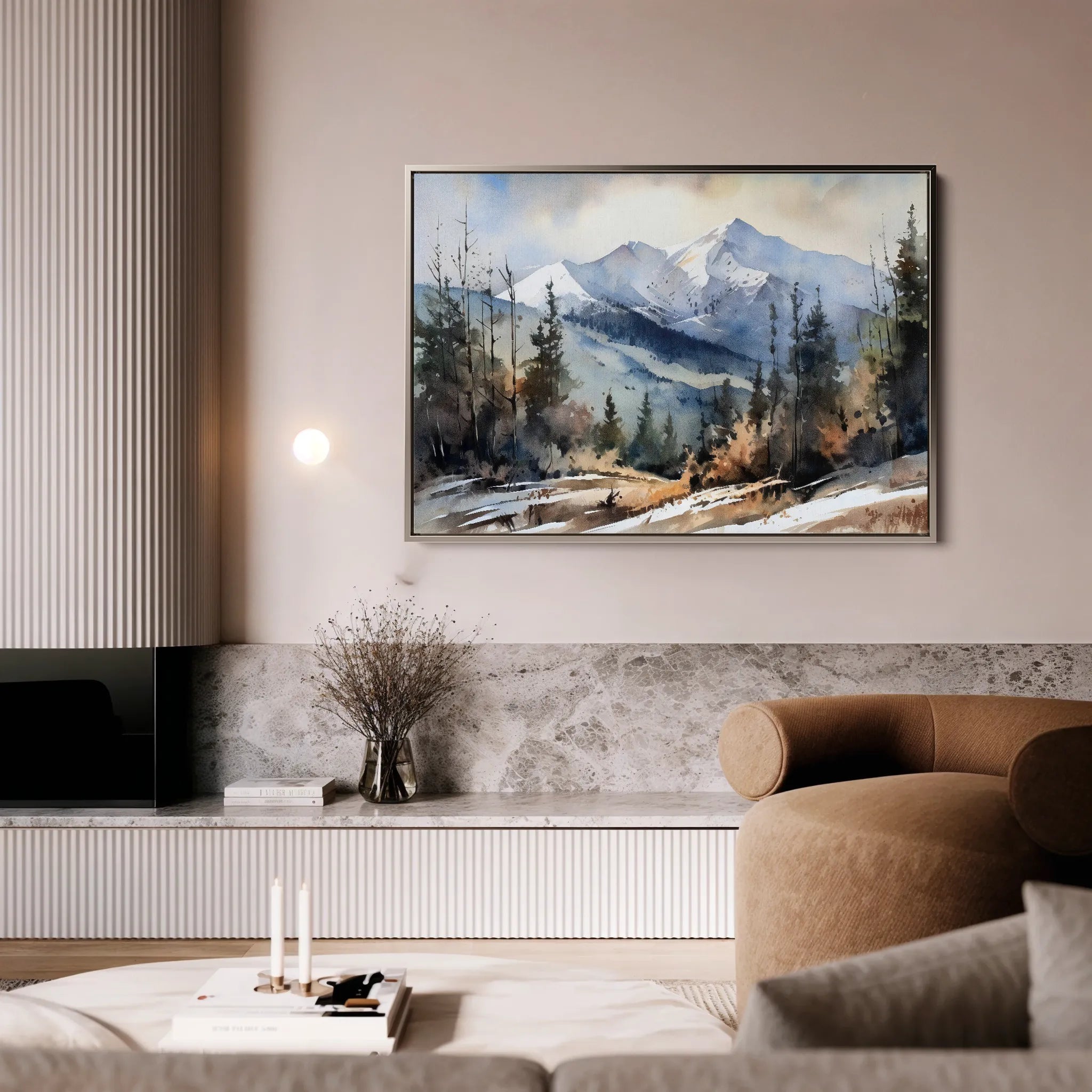 Landscape 098 Canvas Art 60 x 40 cm / Black