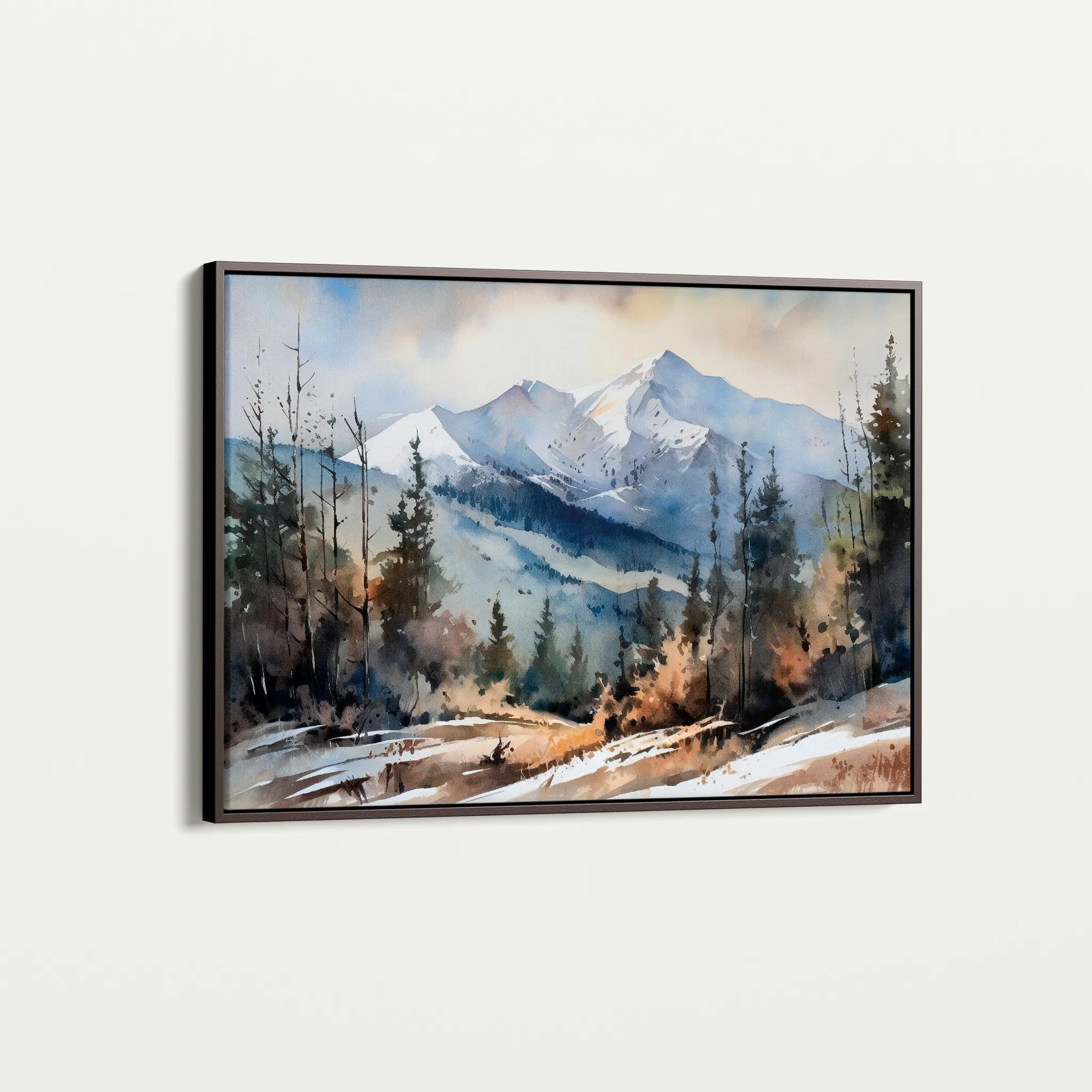 Landscape 098 Canvas Art 60 x 40 cm / Black