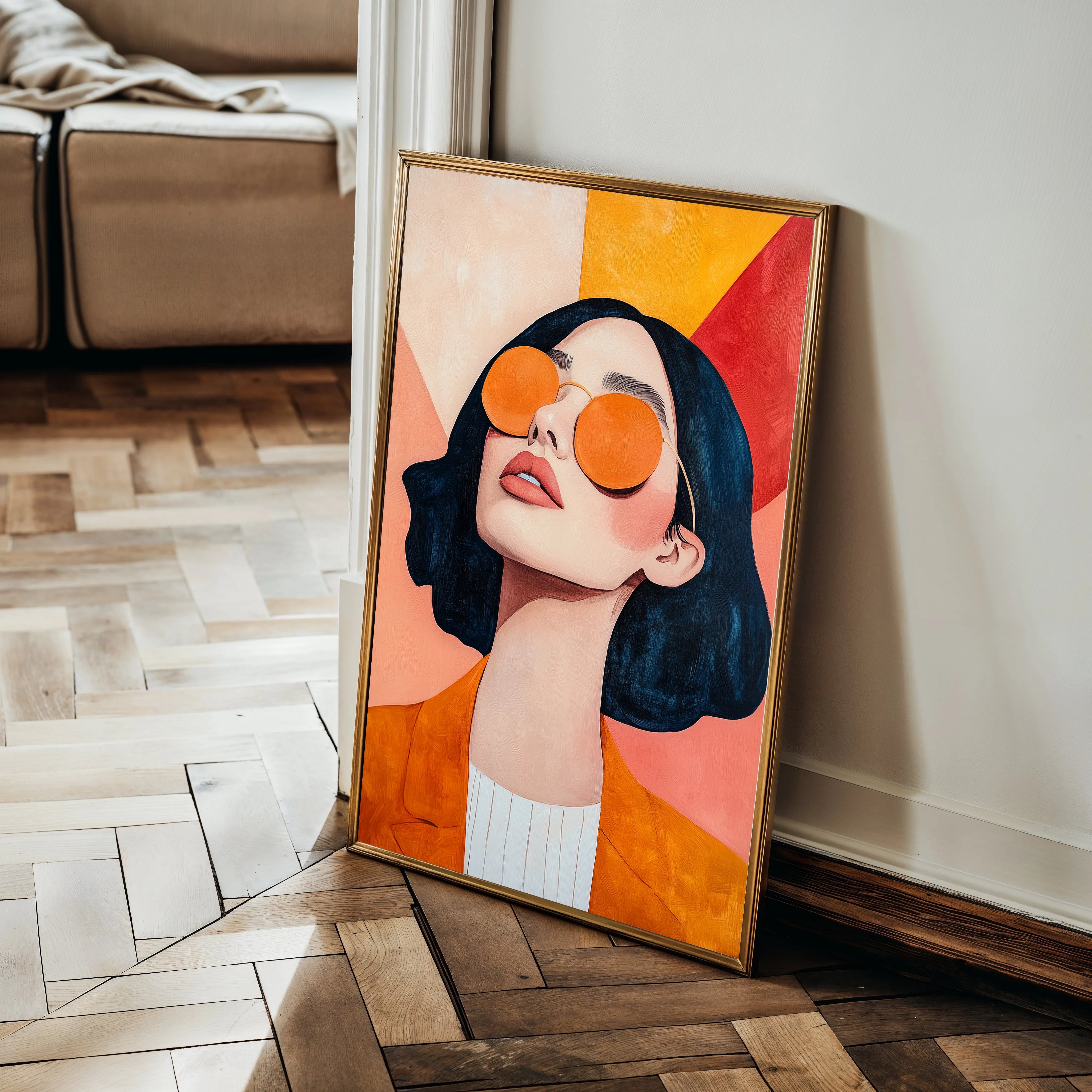 Portrait 098 Canvas Art 60 x 40 cm / Black