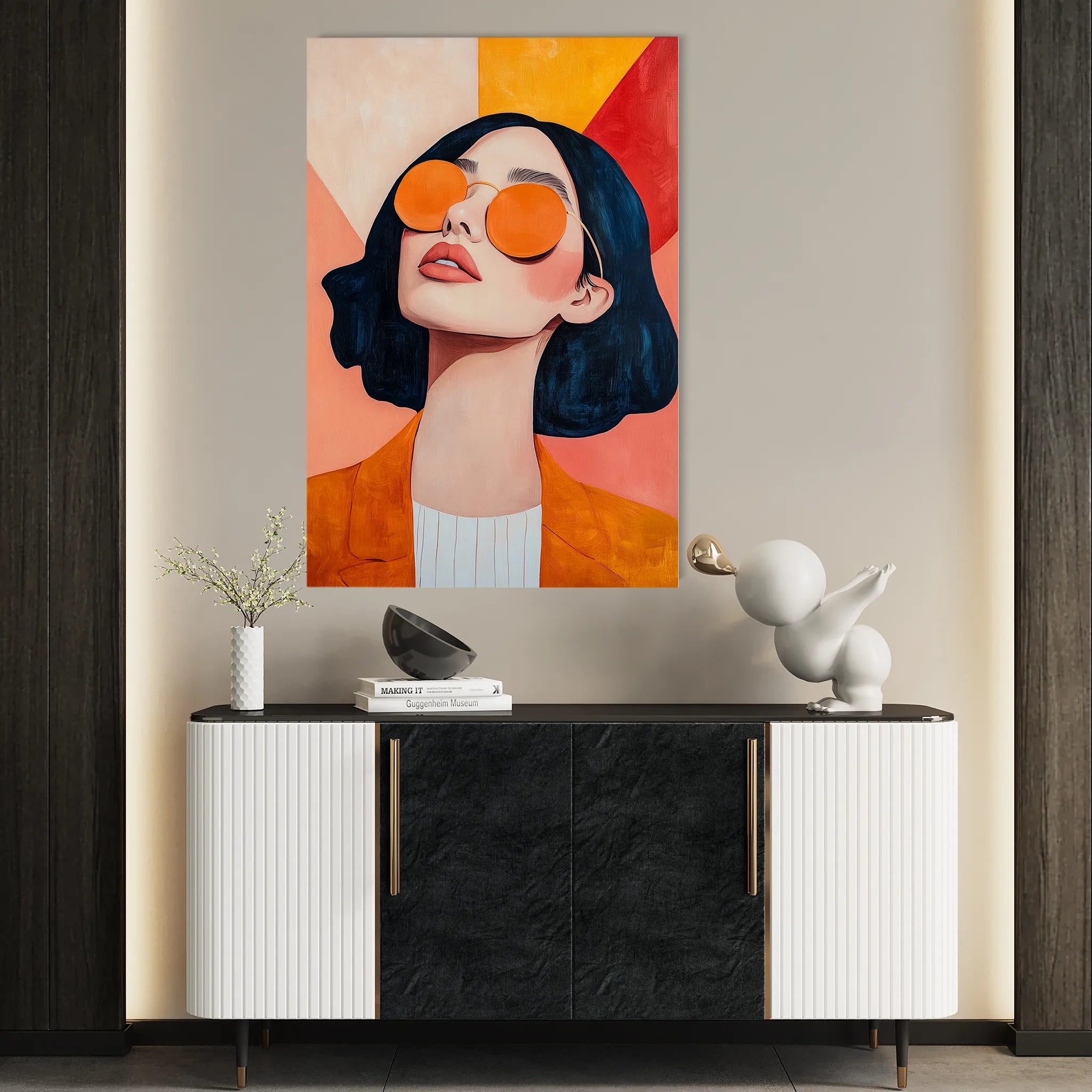 Portrait 098 Canvas Art 60 x 40 cm / Black