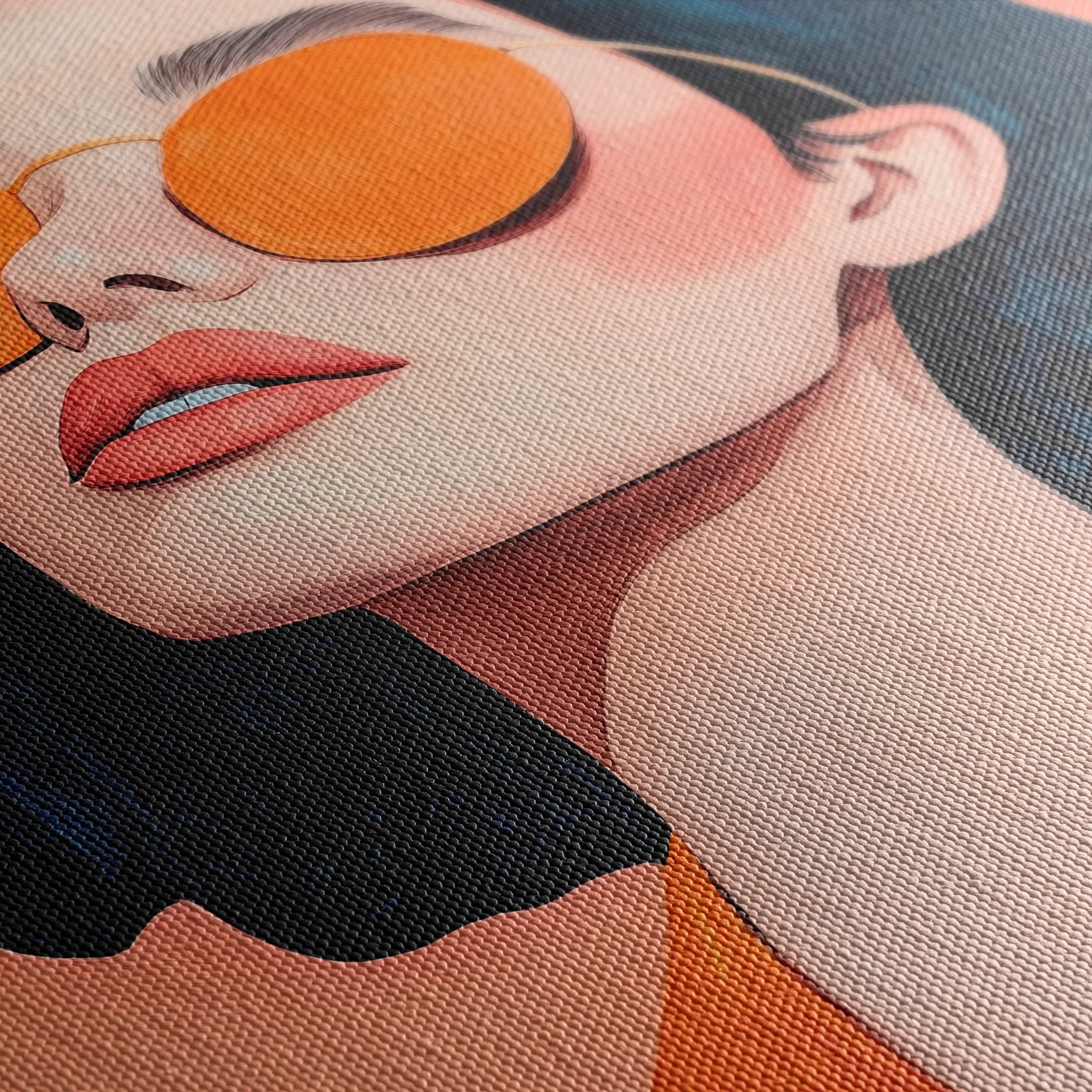 Portrait 098 Canvas Art 60 x 40 cm / Black