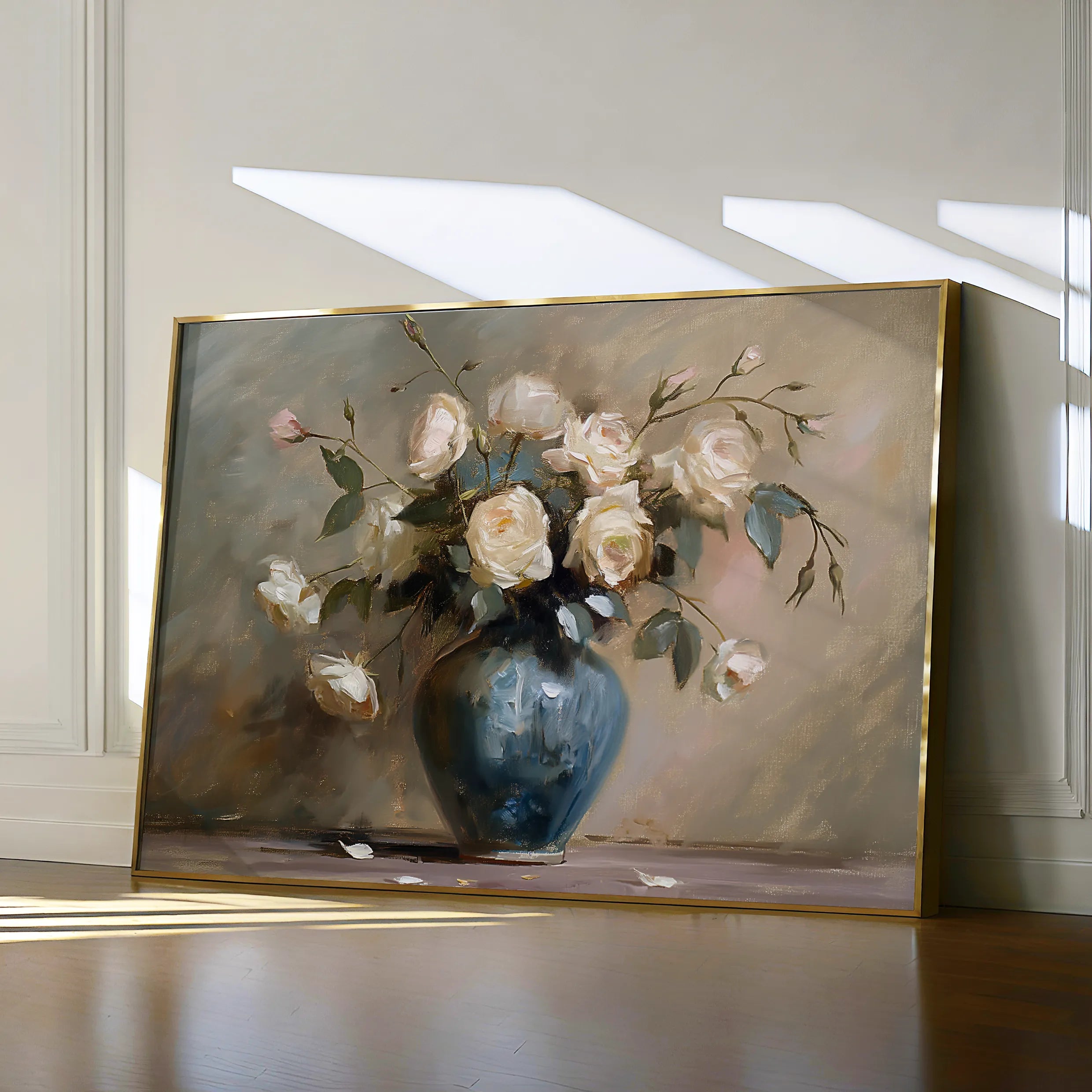 Floral 099 Canvas Art 60 x 40 cm / Black