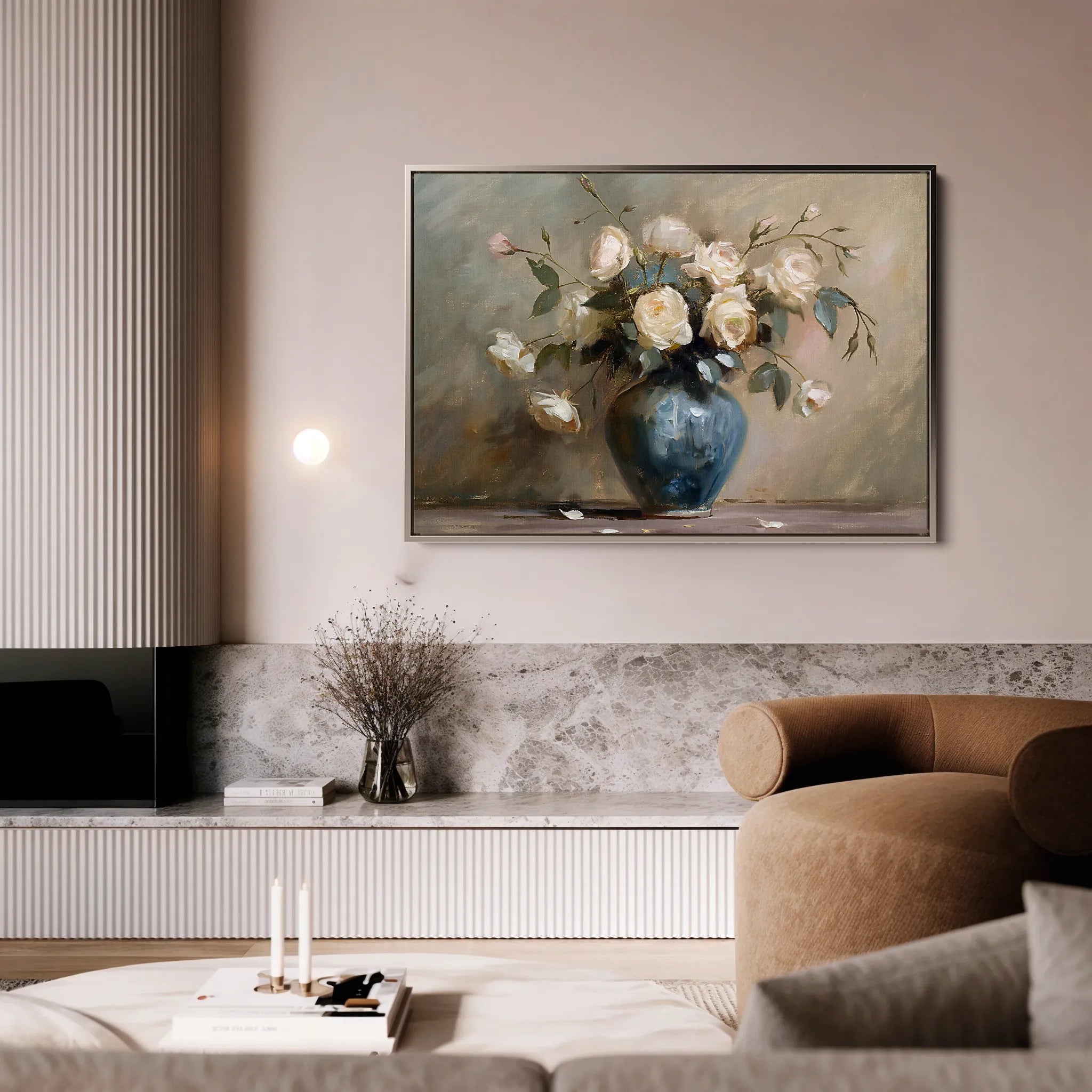 Floral 099 Canvas Art 60 x 40 cm / Black