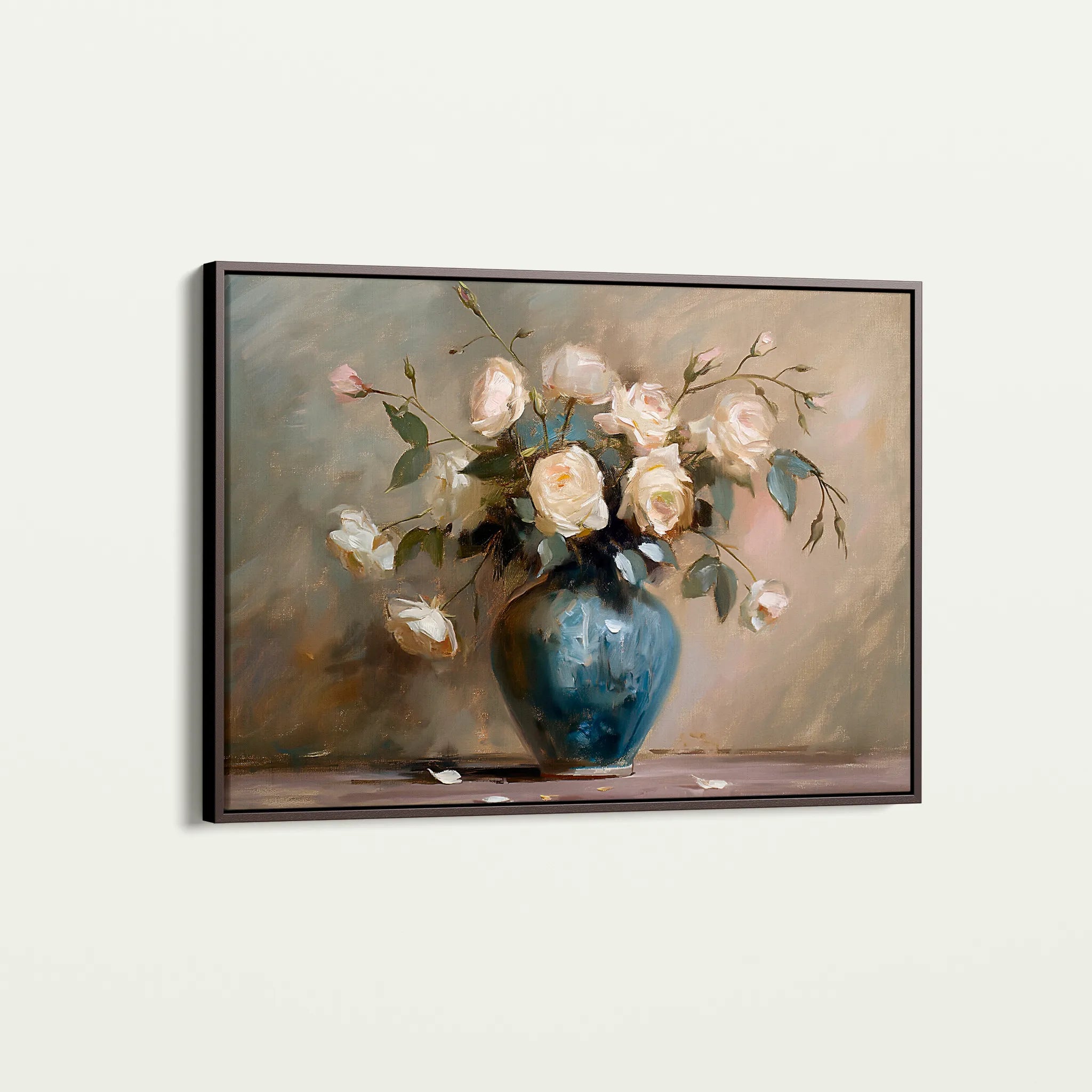 Floral 099 Canvas Art 60 x 40 cm / Black
