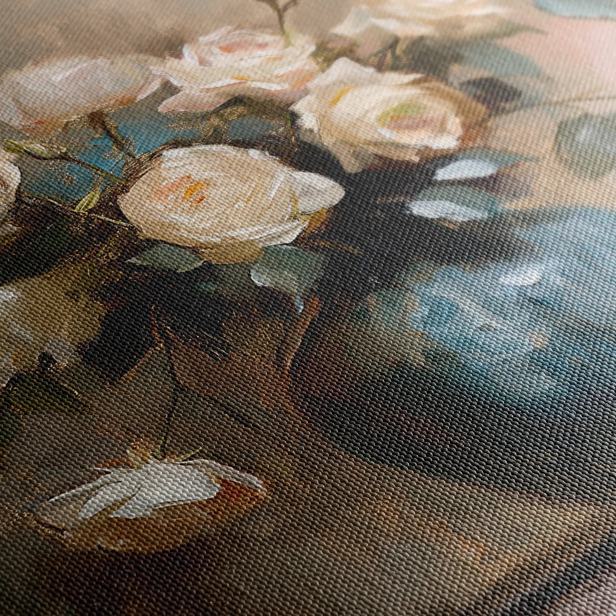 Floral 099 Canvas Art 60 x 40 cm / Black