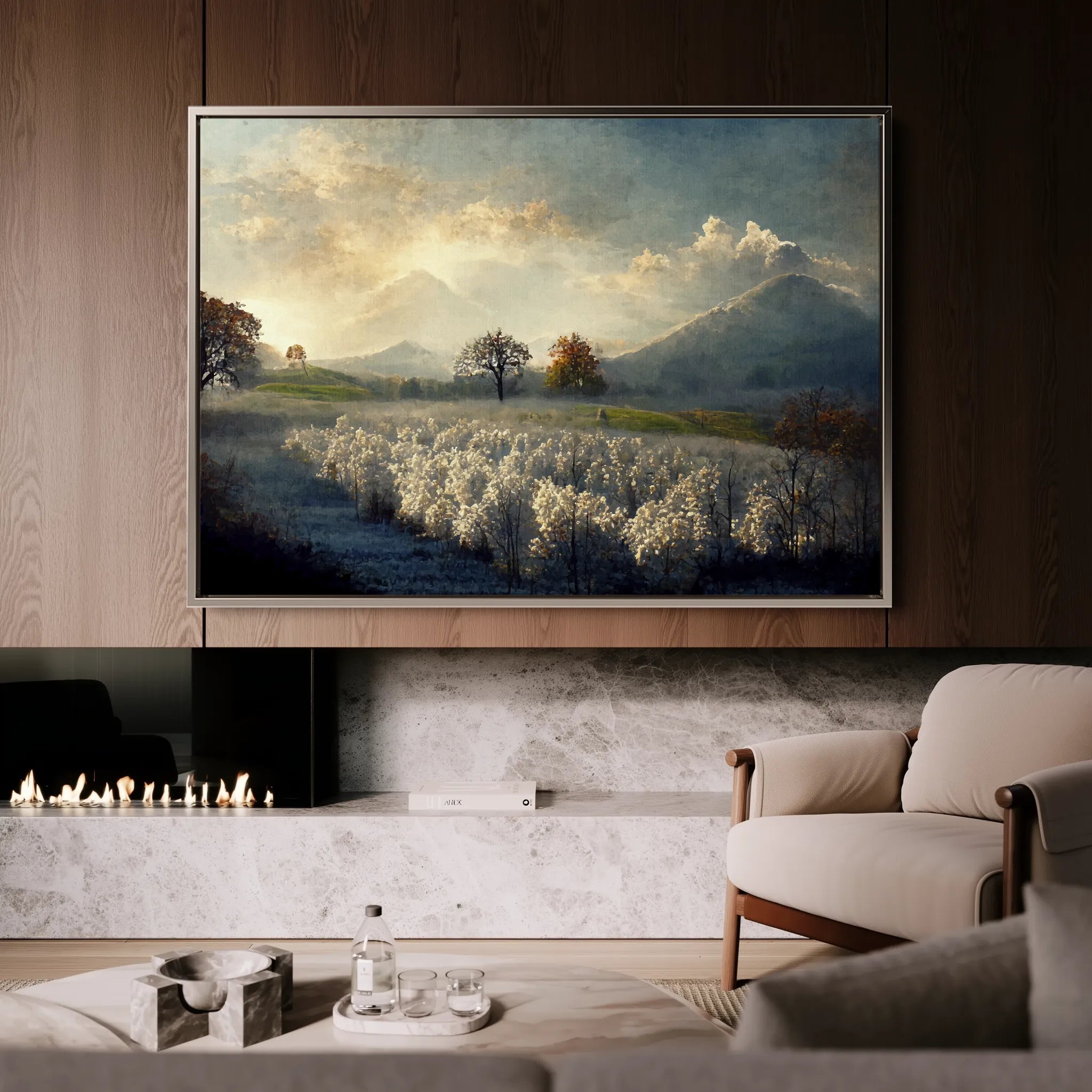 Landscape 099 Canvas Art 60 x 40 cm / Black