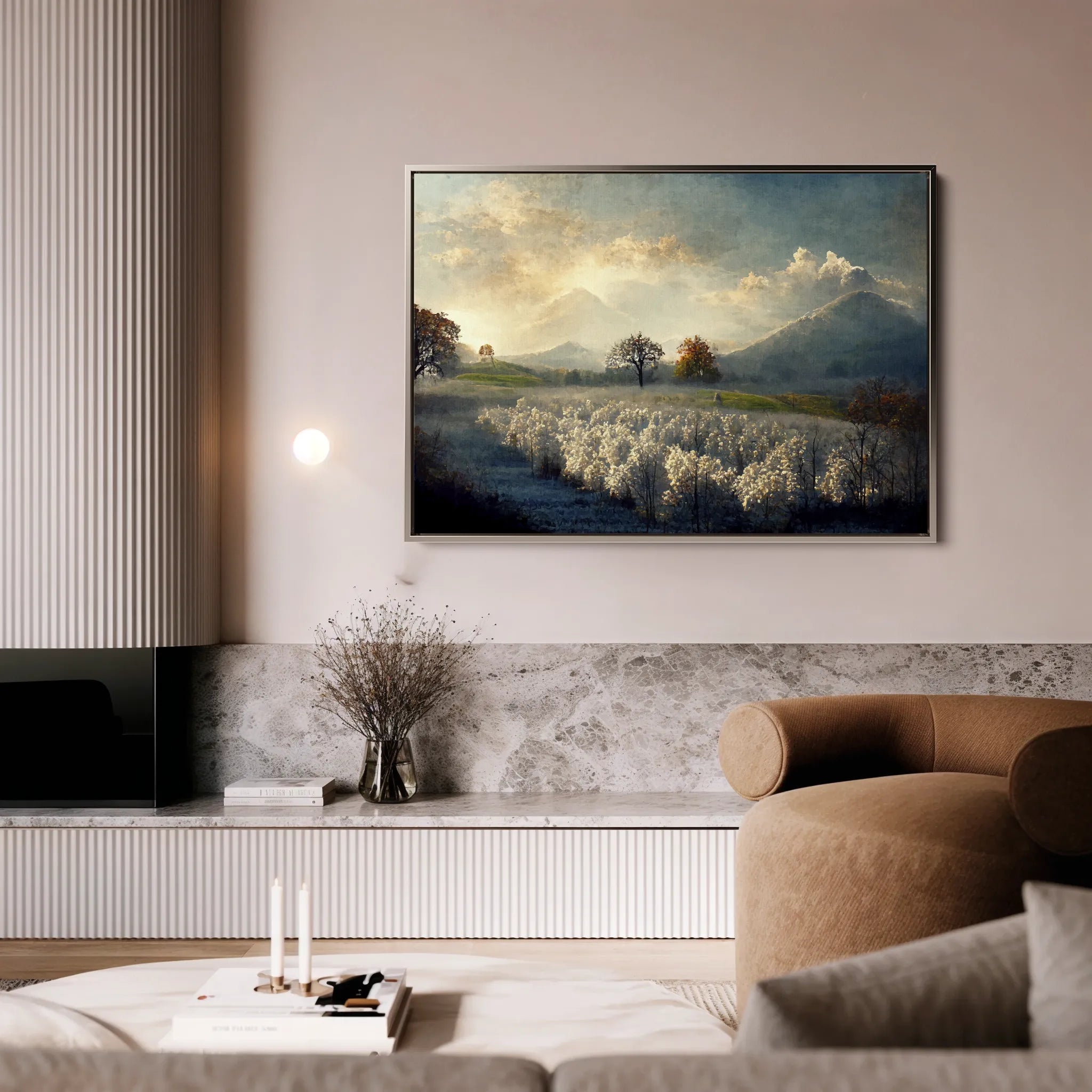 Landscape 099 Canvas Art 60 x 40 cm / Black