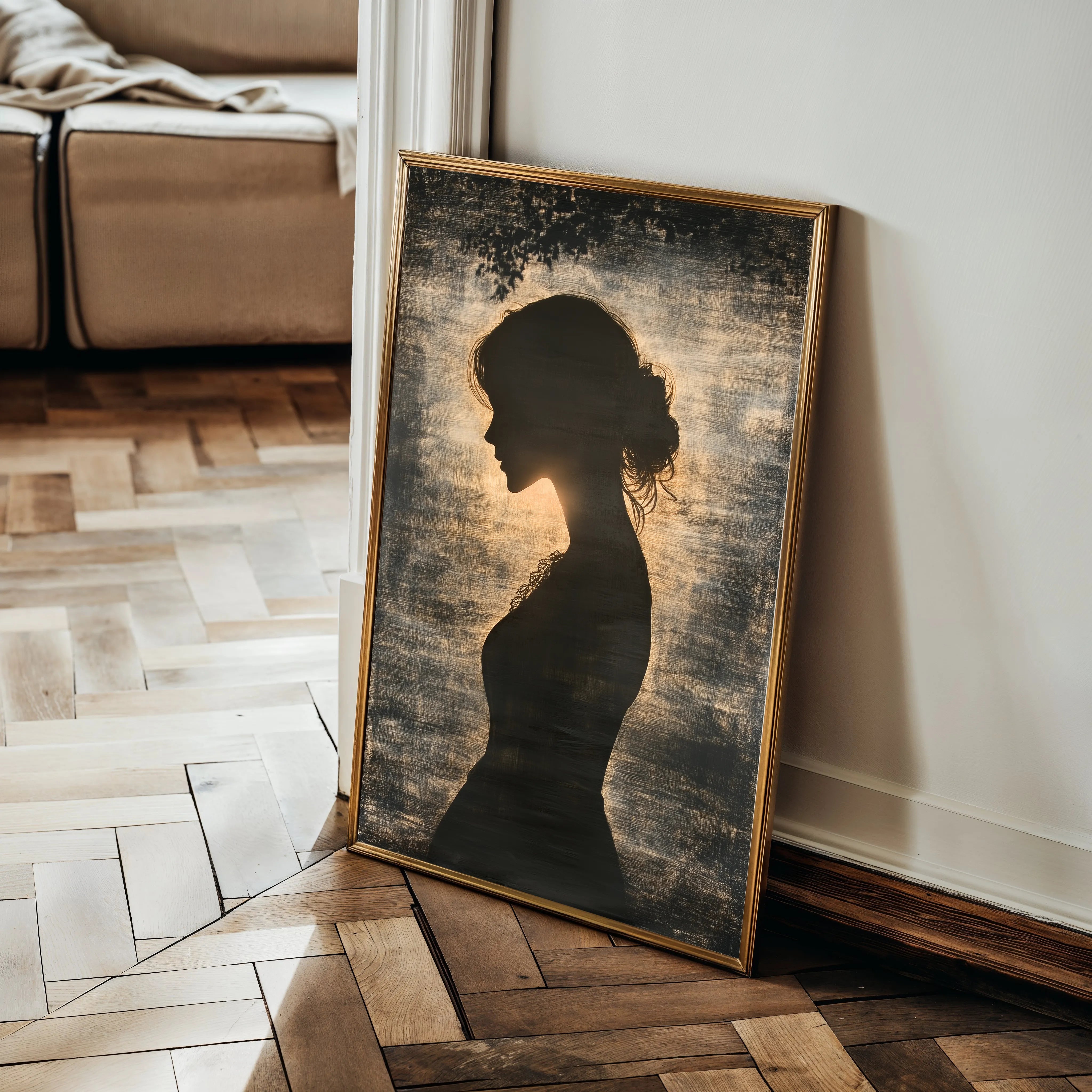 Portrait 099 Canvas Art 60 x 40 cm / Black