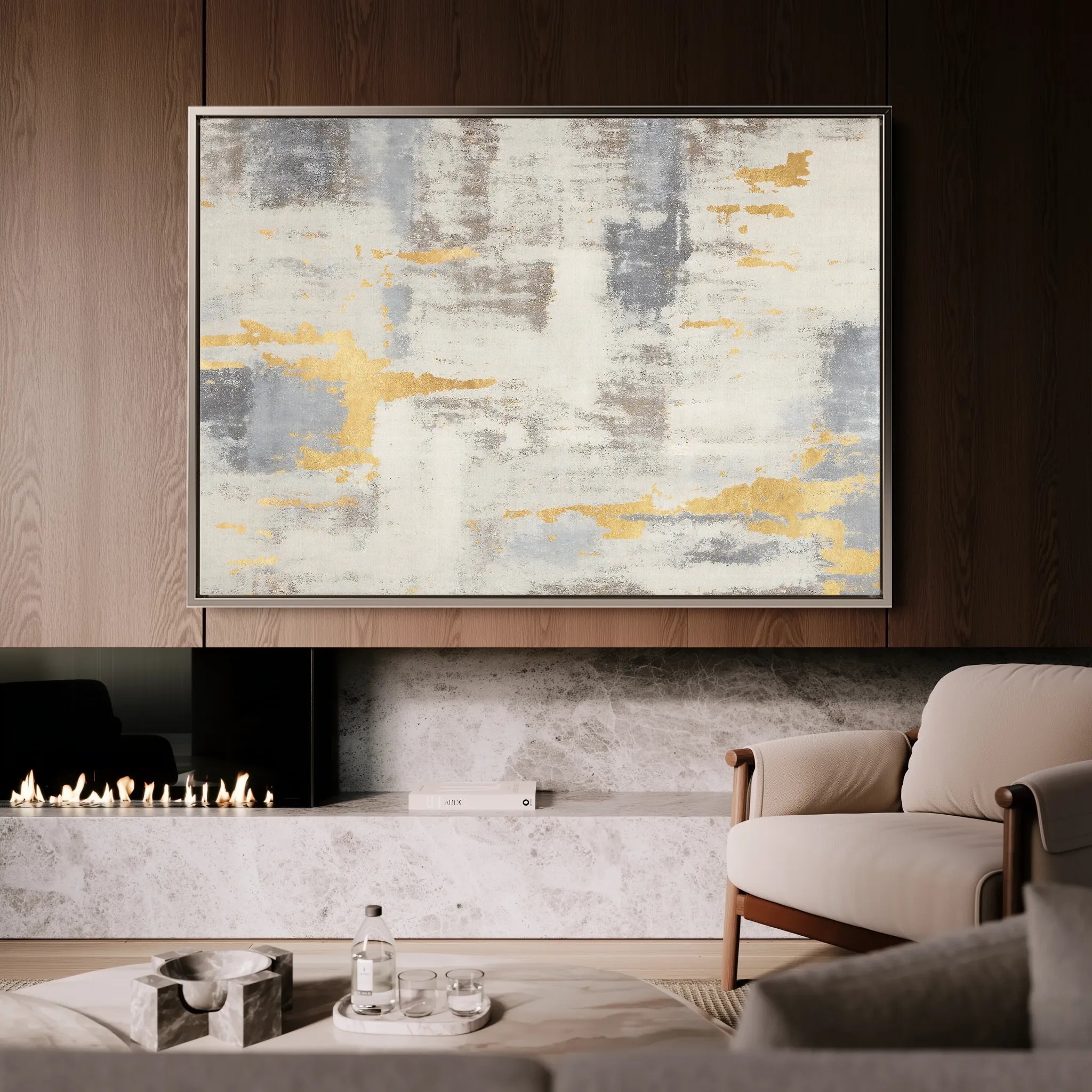 Abstract 100 Canvas Art 60 x 40 cm / Black