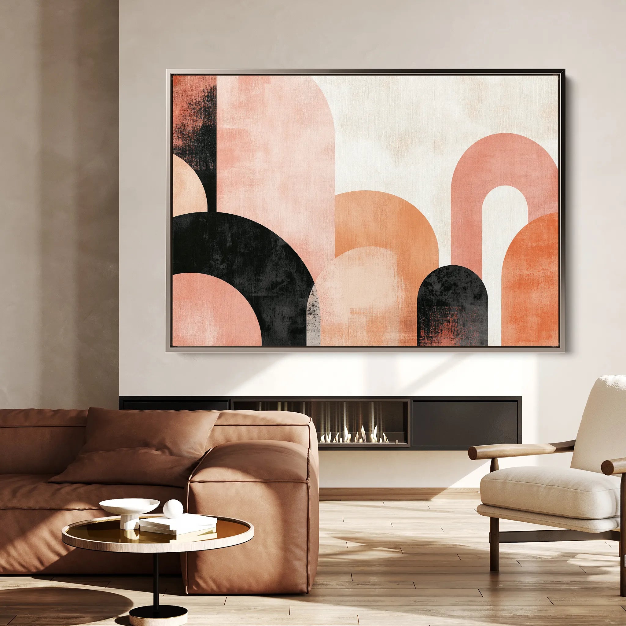Boho 100 Canvas Art 60 x 40 cm / Black