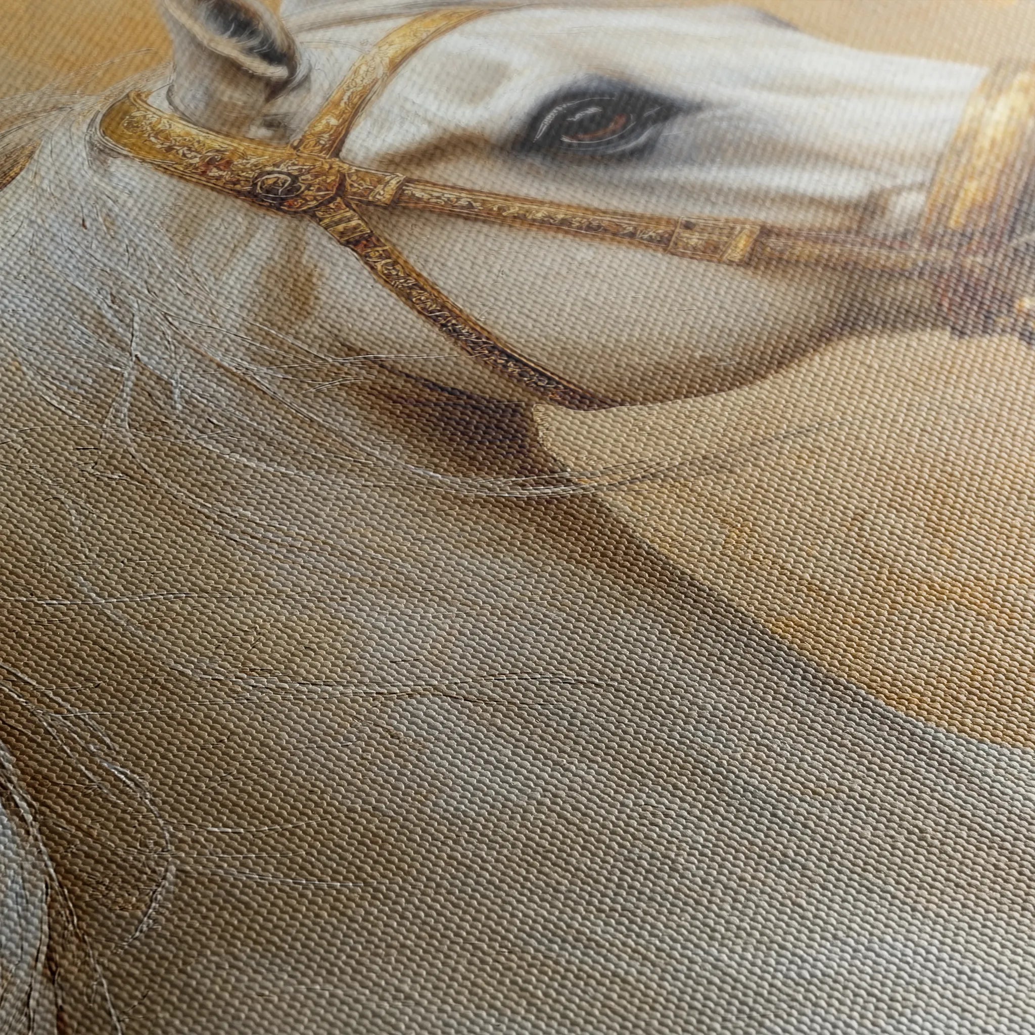 Horses 100 Canvas Art 60 x 40 cm / Black