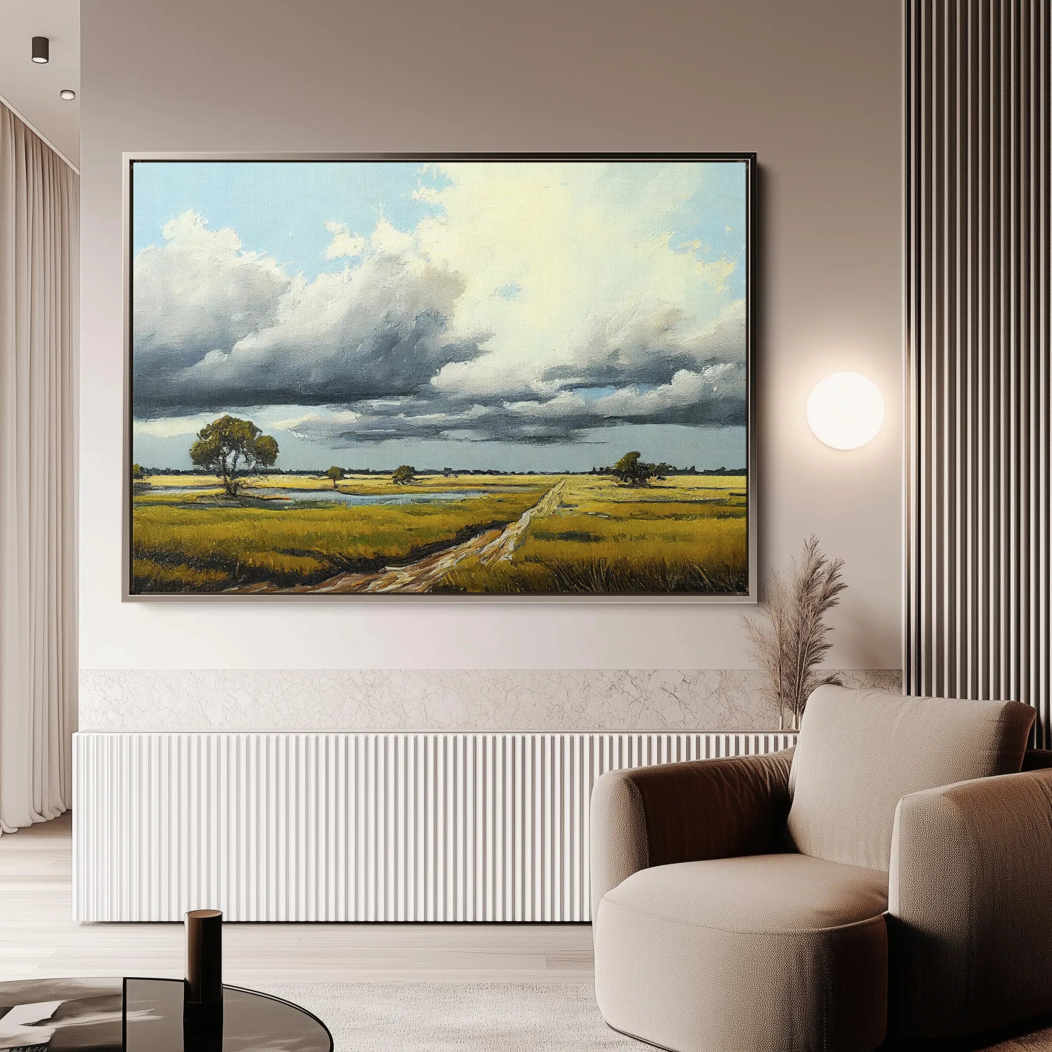 Landscape 100 Canvas Art 60 x 40 cm / Black