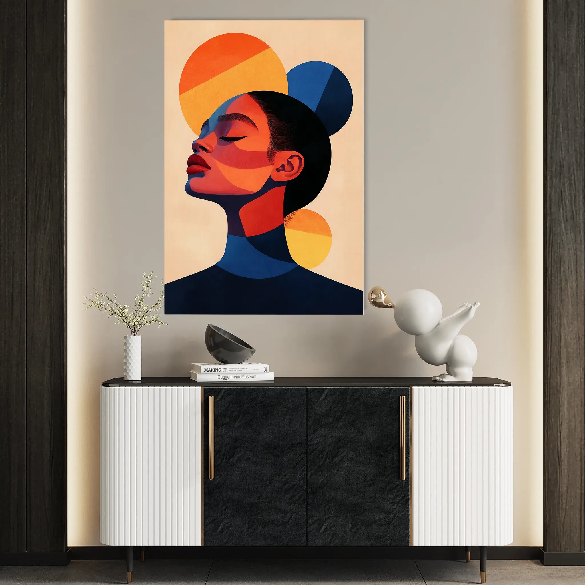 Portrait 100 Canvas Art 60 x 40 cm / Black