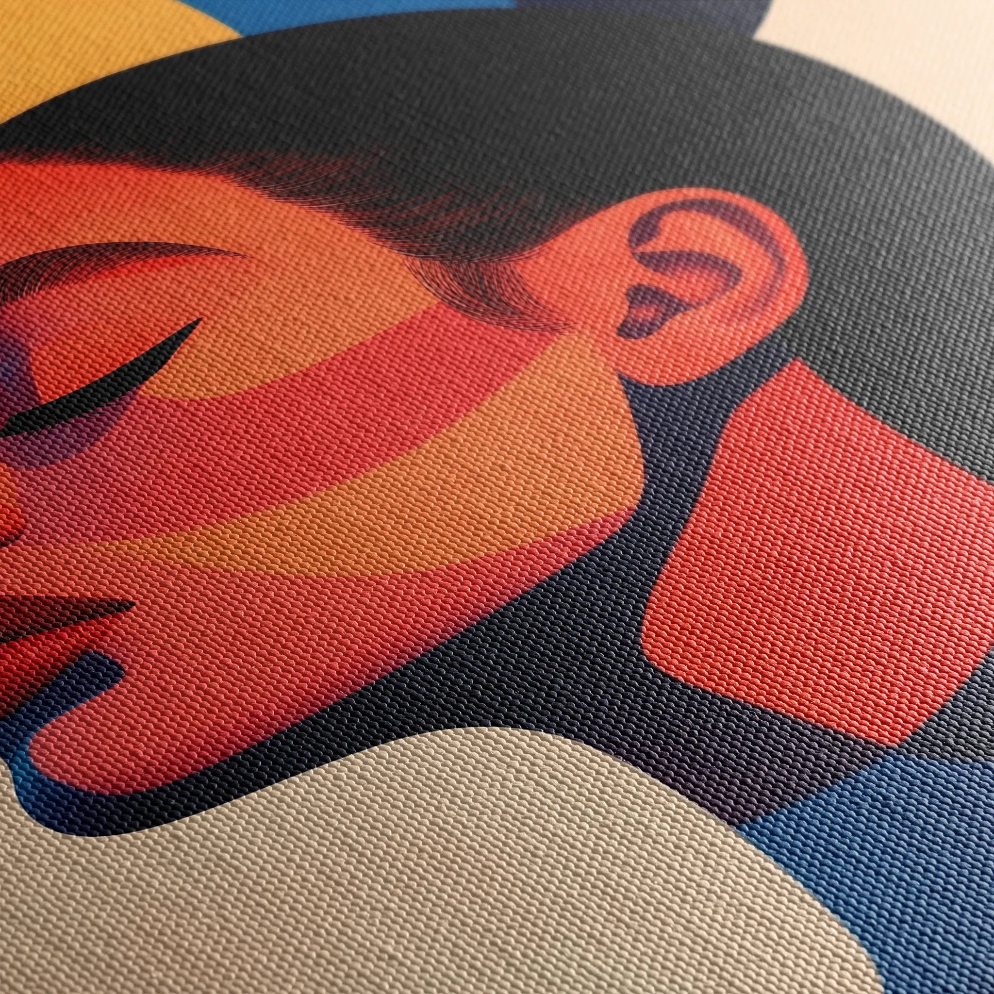 Portrait 100 Canvas Art 60 x 40 cm / Black