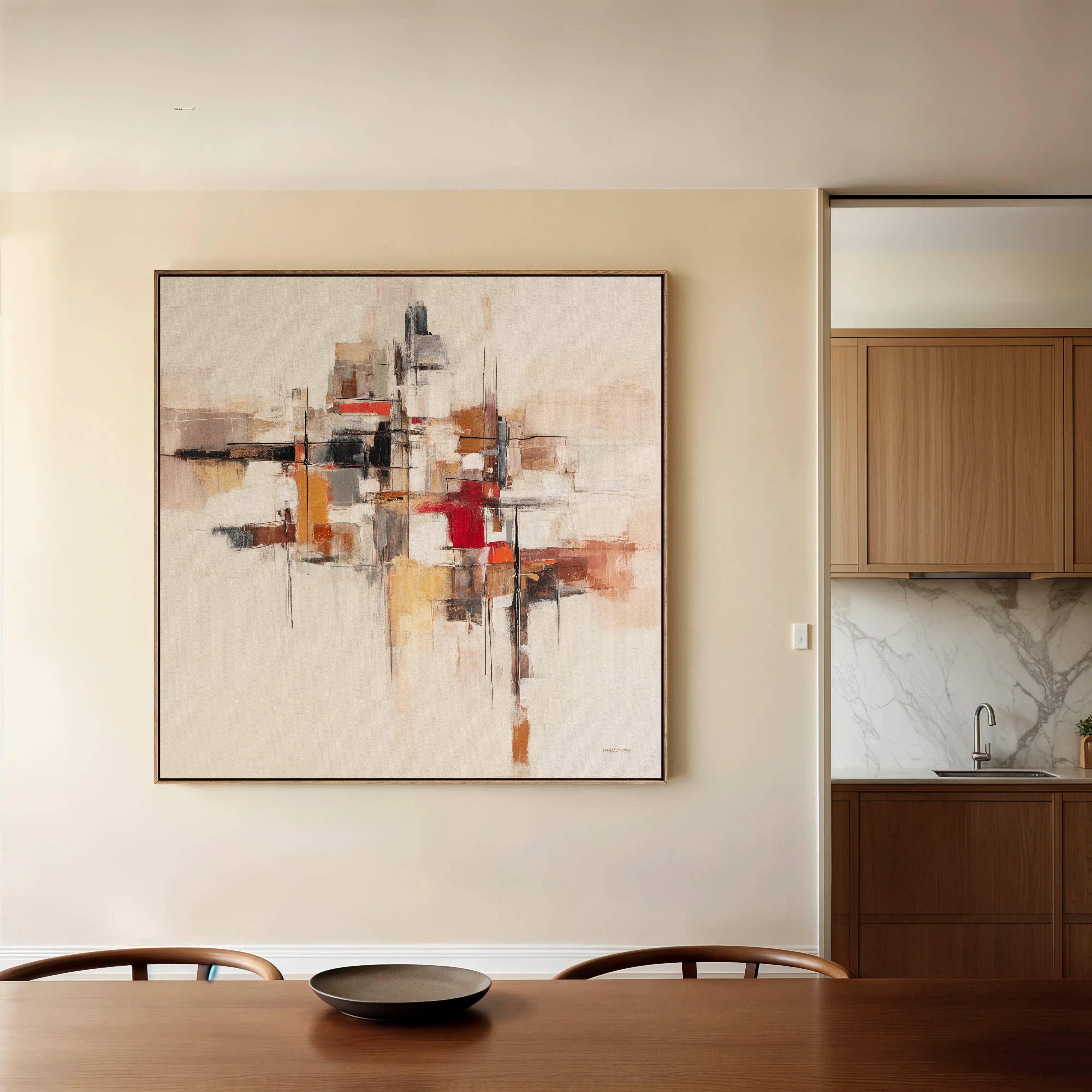 Abstract 1000 Canvas Art 60 x 60 cm / Black