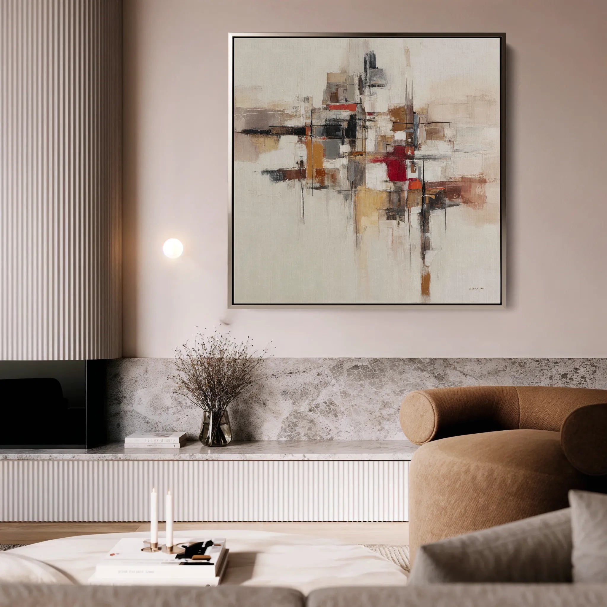 Abstract 1000 Canvas Art 60 x 60 cm / Black