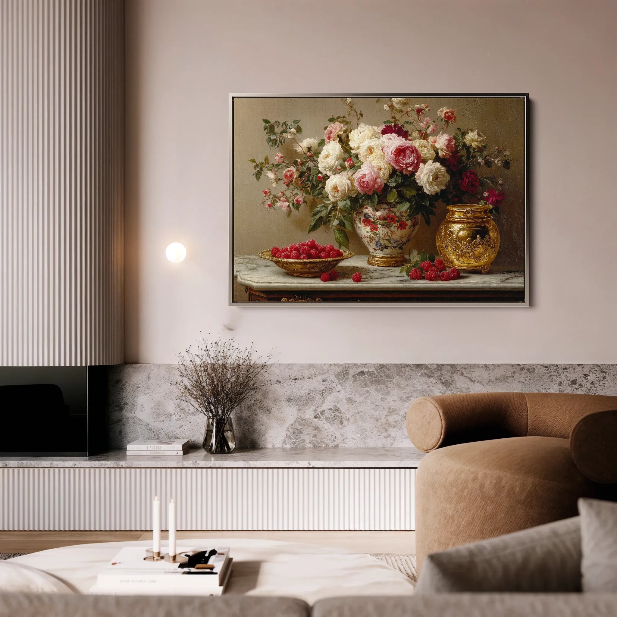 Floral 1000 Canvas Art 60 x 40 cm / Black