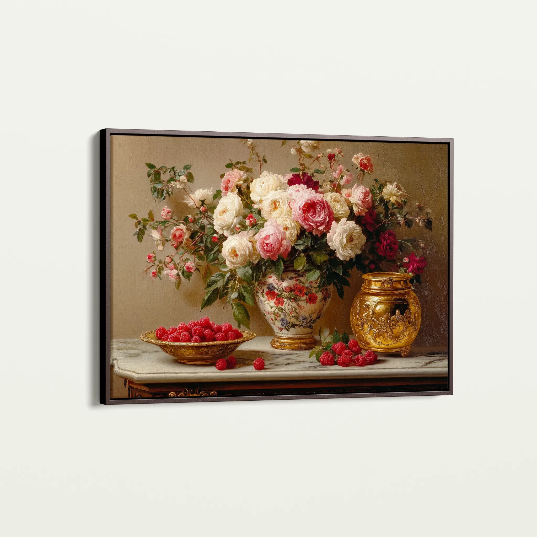 Floral 1000 Canvas Art 60 x 40 cm / Black