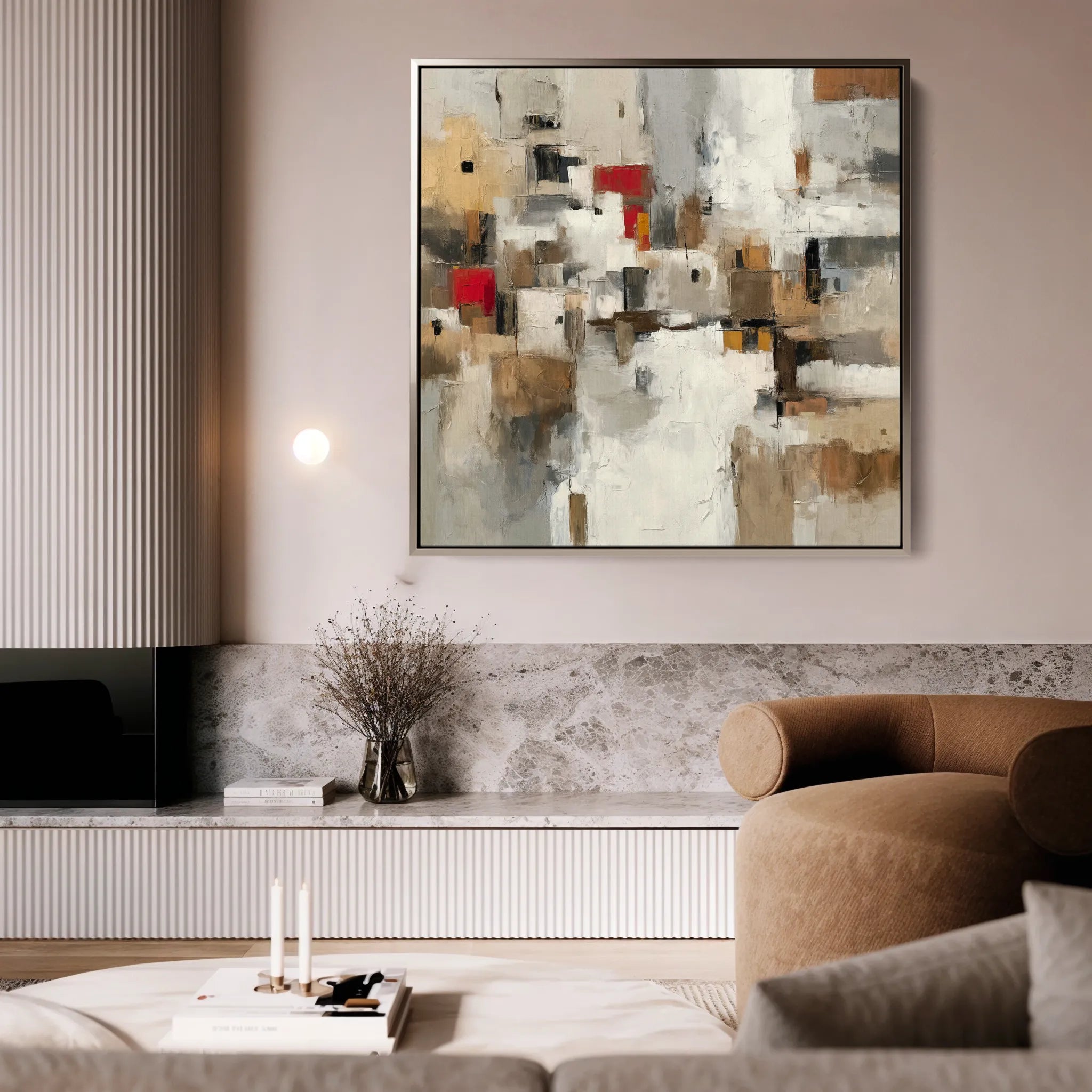 Abstract 1001 Canvas Art 60 x 60 cm / Black