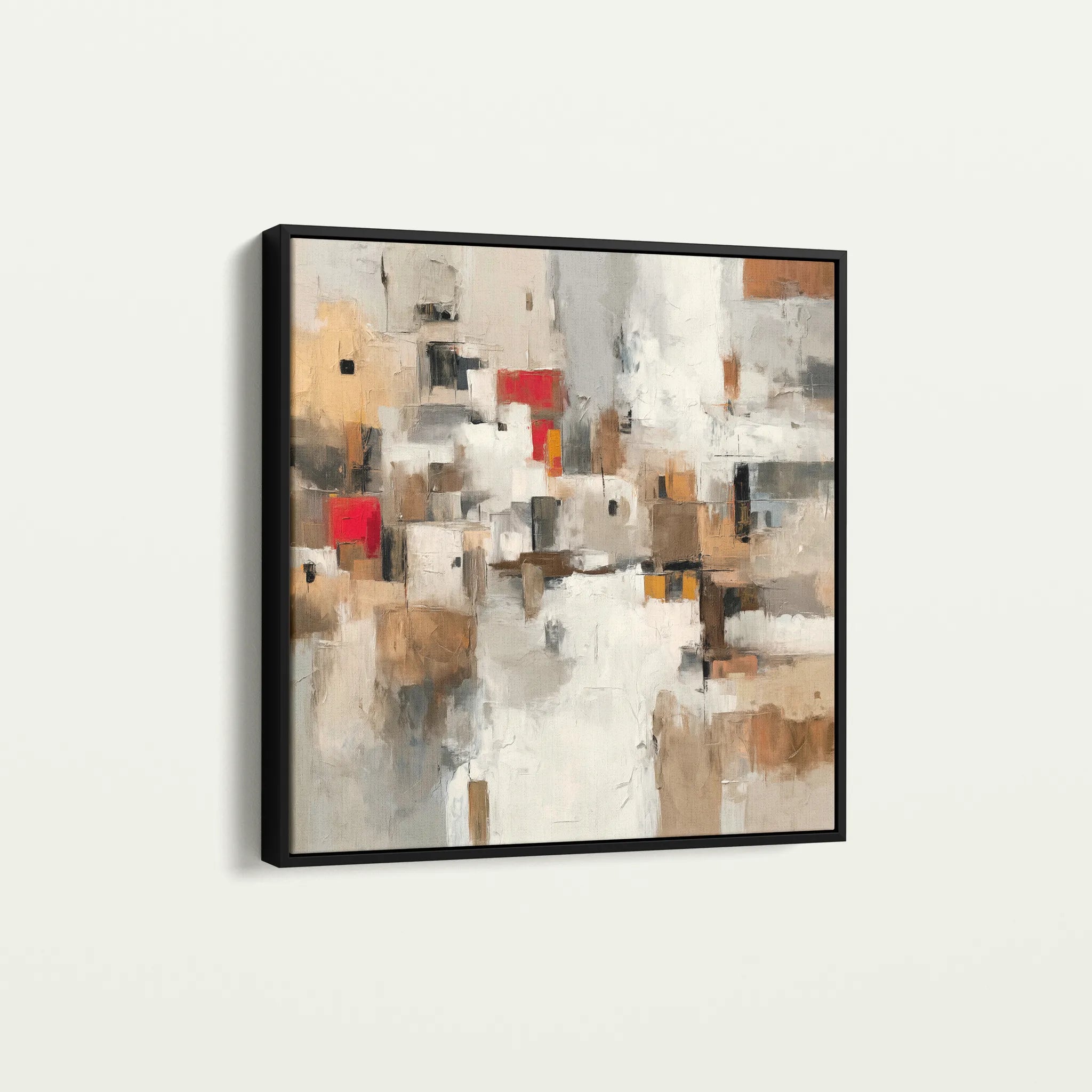 Abstract 1001 Canvas Art 60 x 60 cm / Black