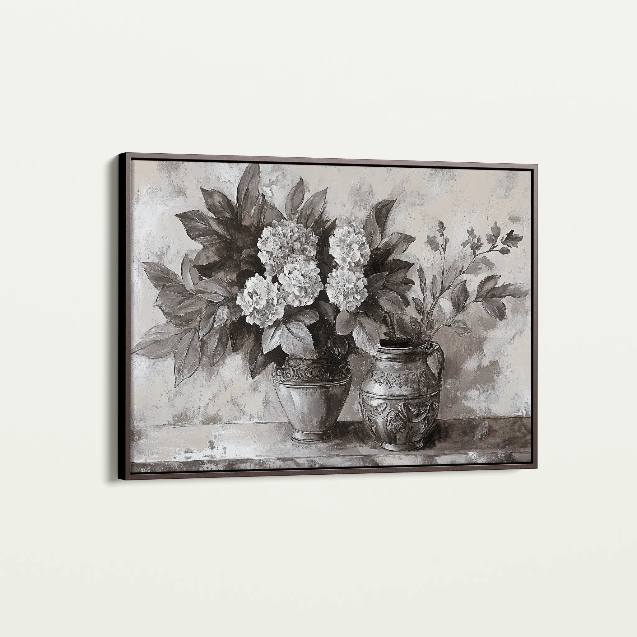 Floral 1001 Canvas Art 60 x 40 cm / Black