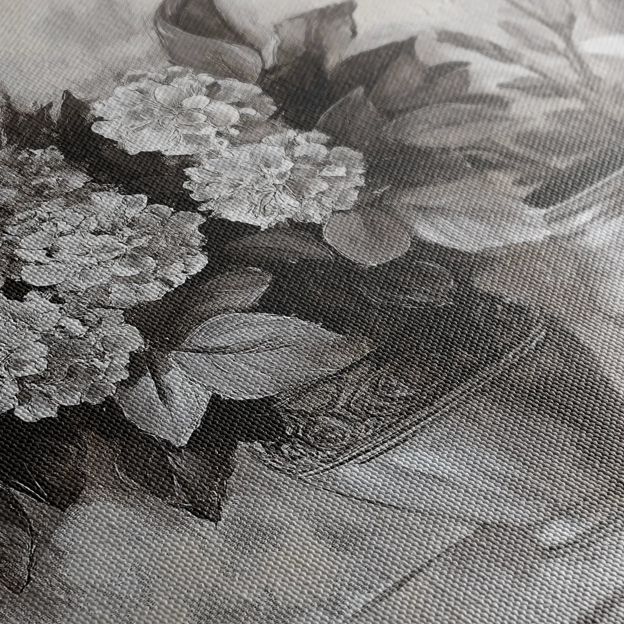 Floral 1001 Canvas Art 60 x 40 cm / Black