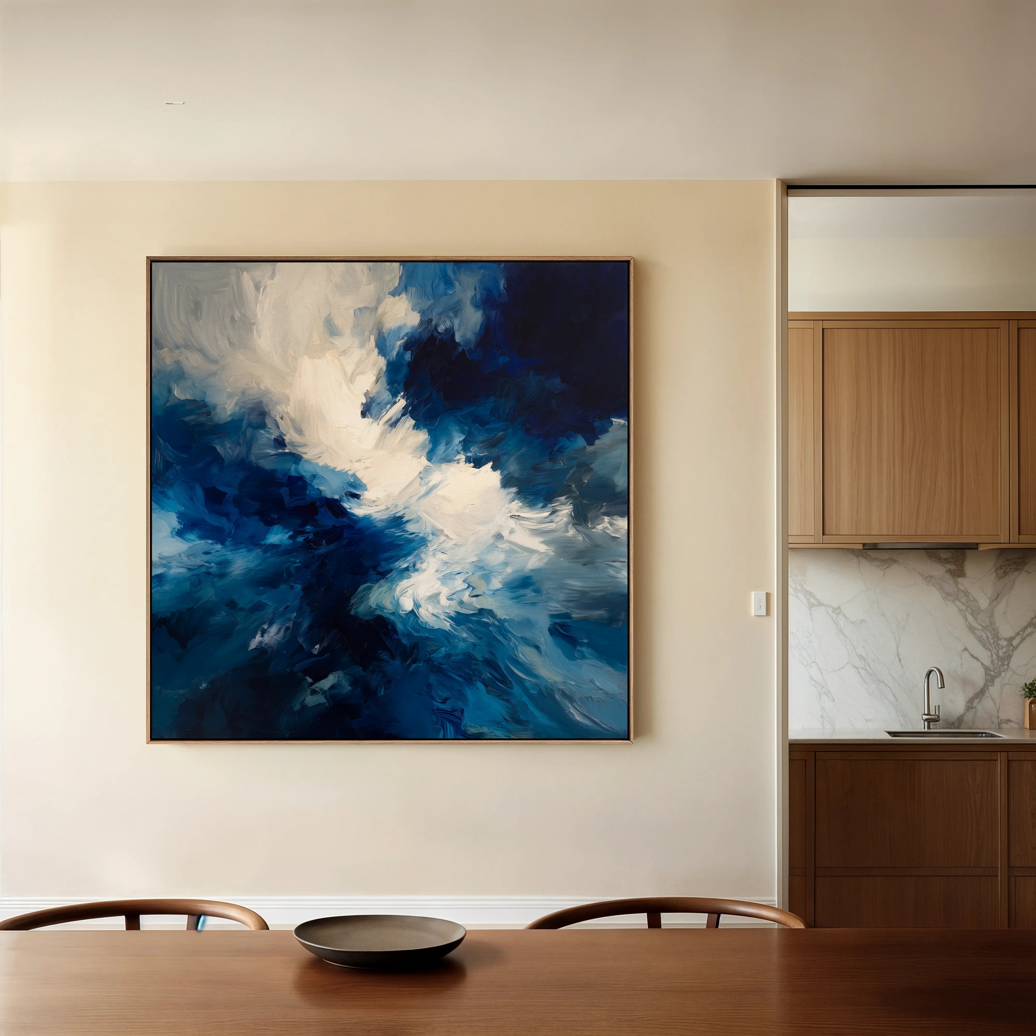 Abstract 1003 Canvas Art 60 x 60 cm / Black