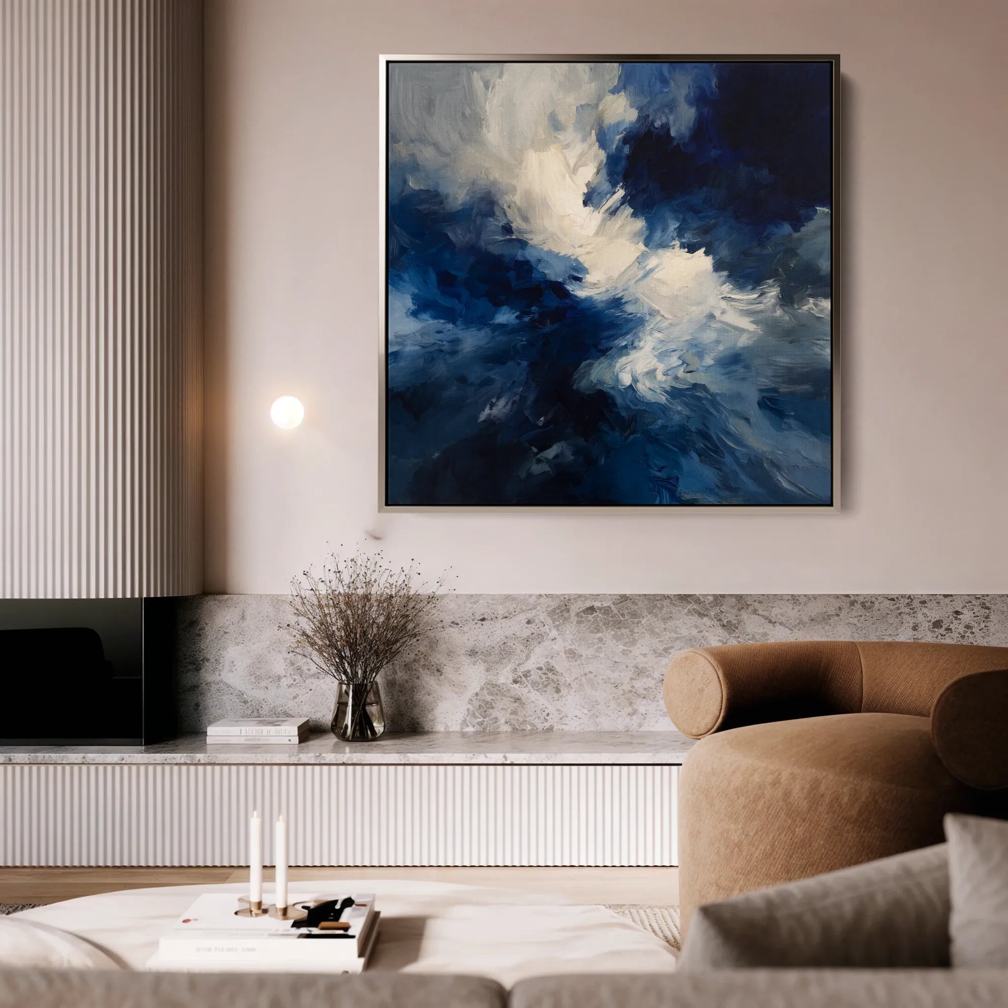 Abstract 1003 Canvas Art 60 x 60 cm / Black
